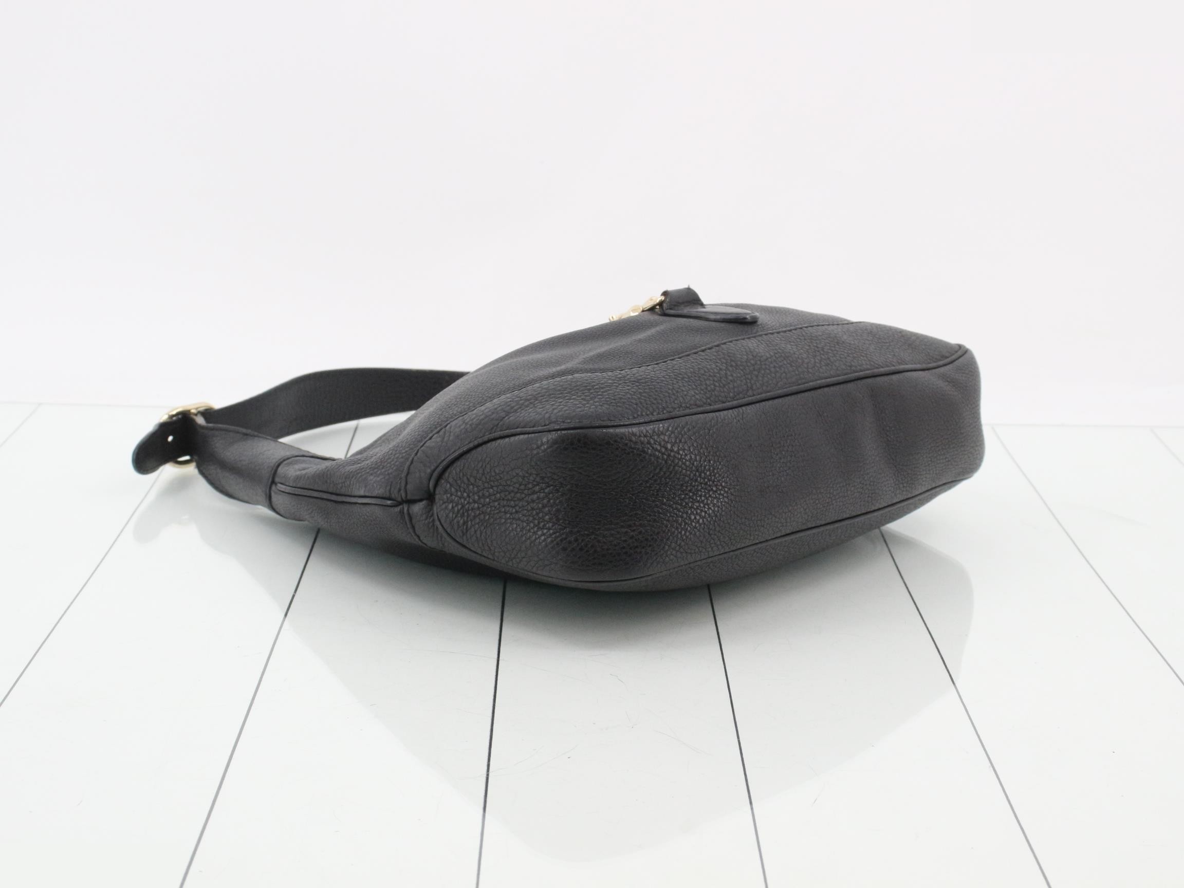 New Jackie Leather Shoulder Bag, Black — view 5