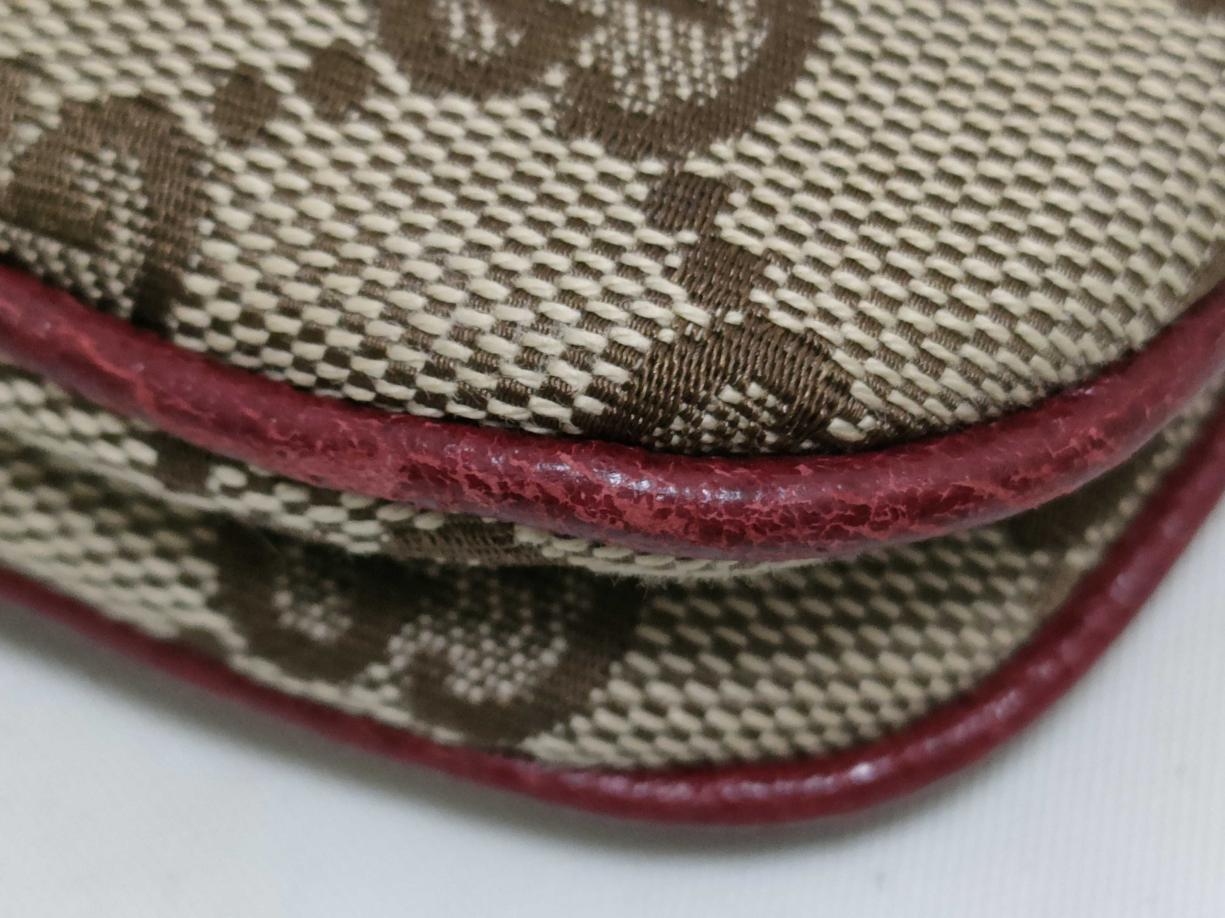 GG Canvas Shoulder Bag, One-Shoulder Bag, GG Canvas, Leather, Red Handbag (113014) — view 6