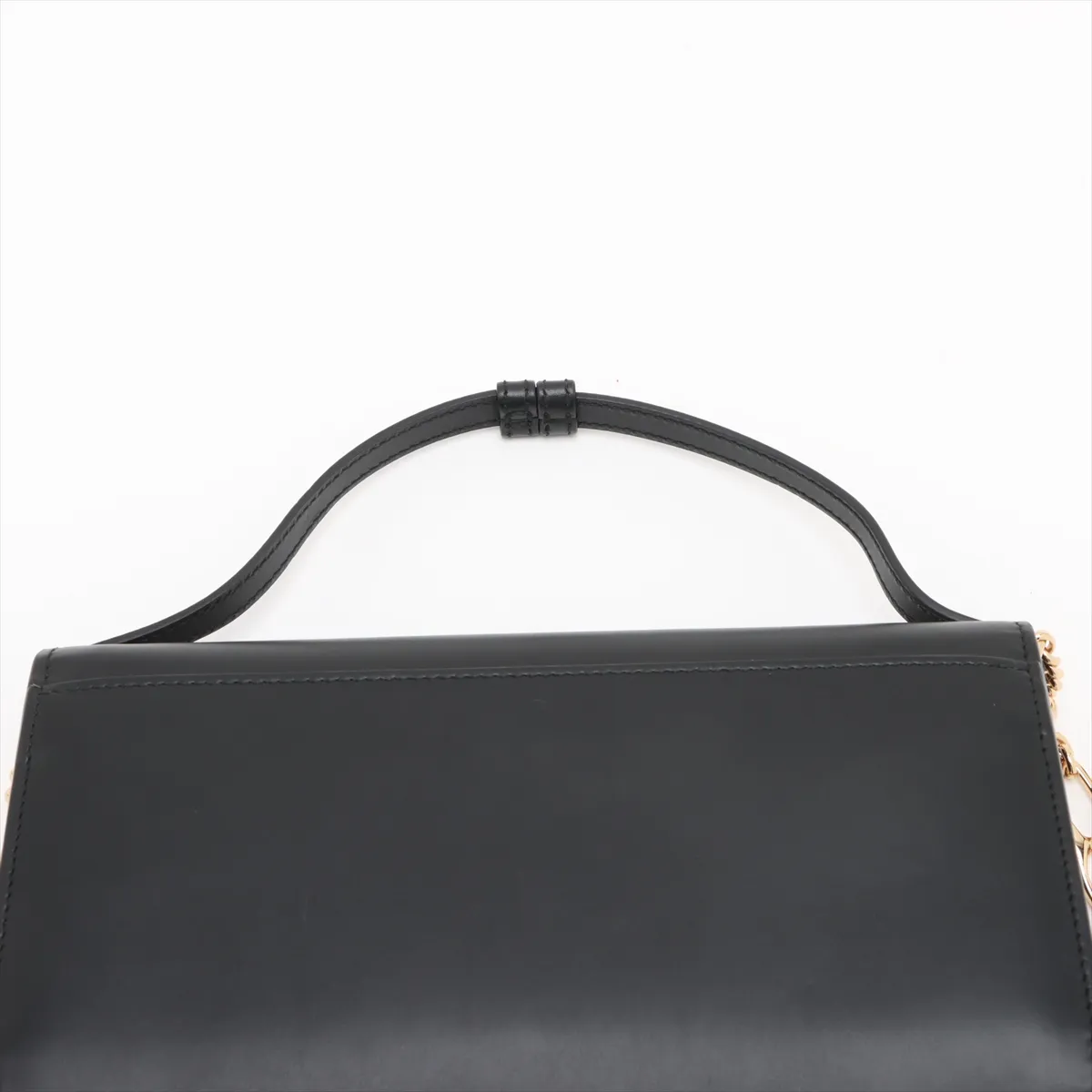 Zumi Leather Chain Shoulder Bag Black 572375 — view 6