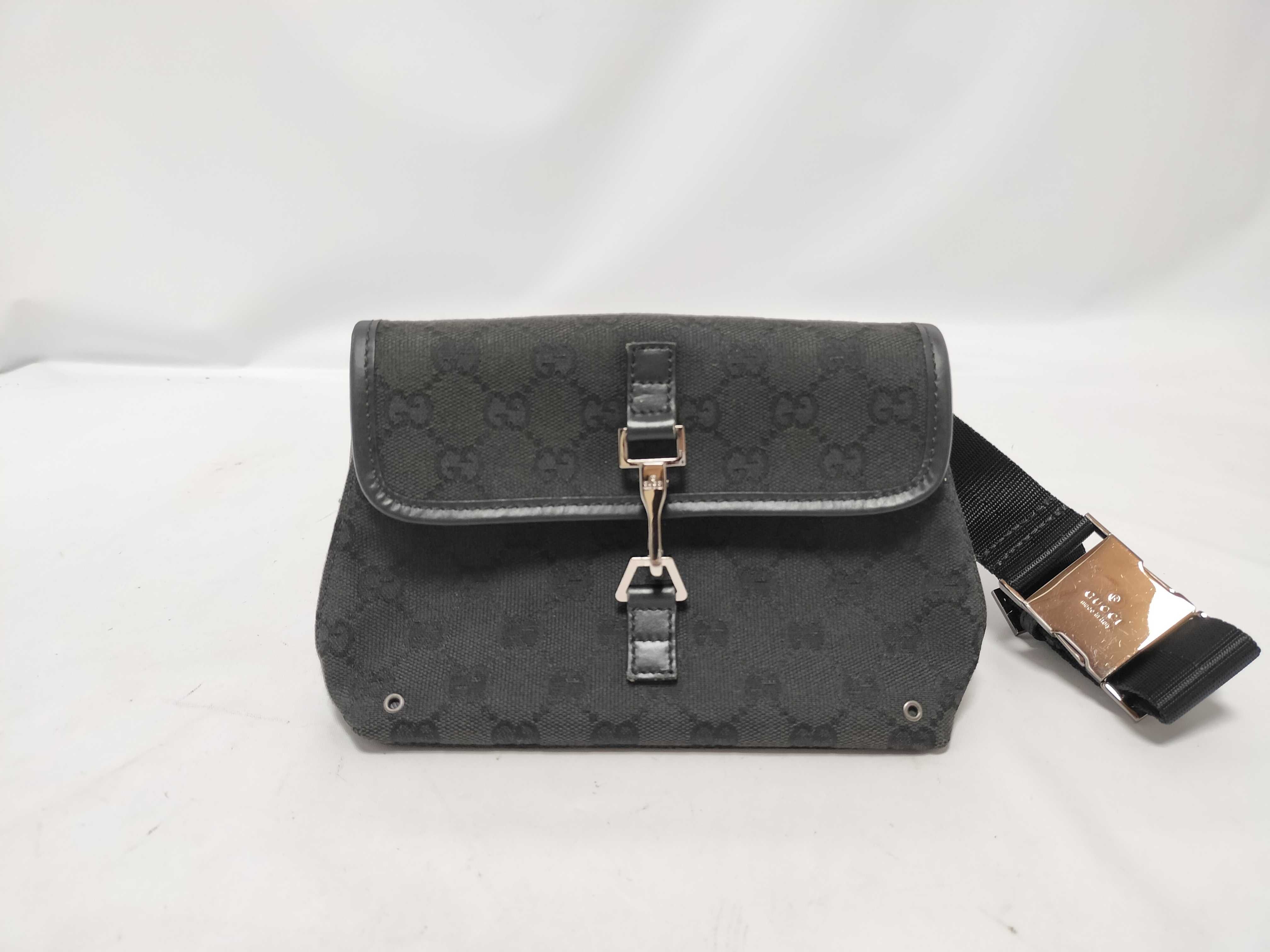 GG Canvas Waist Bag, Black