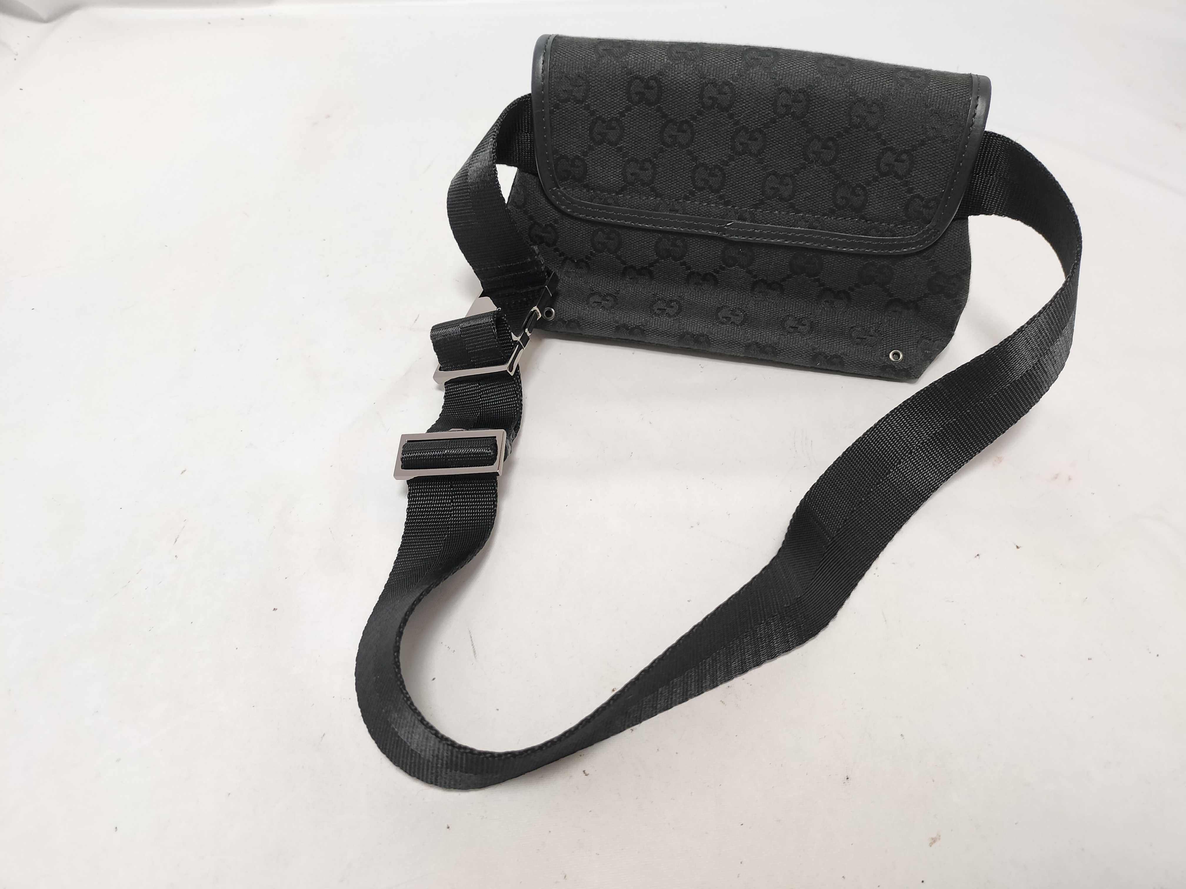 GG Canvas Waist Bag, Black — view 3