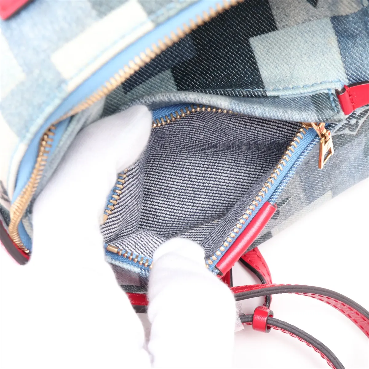 Monogram Denim Palm Springs Mini M45043 CA4159 Blue (RFID detected) — view 8