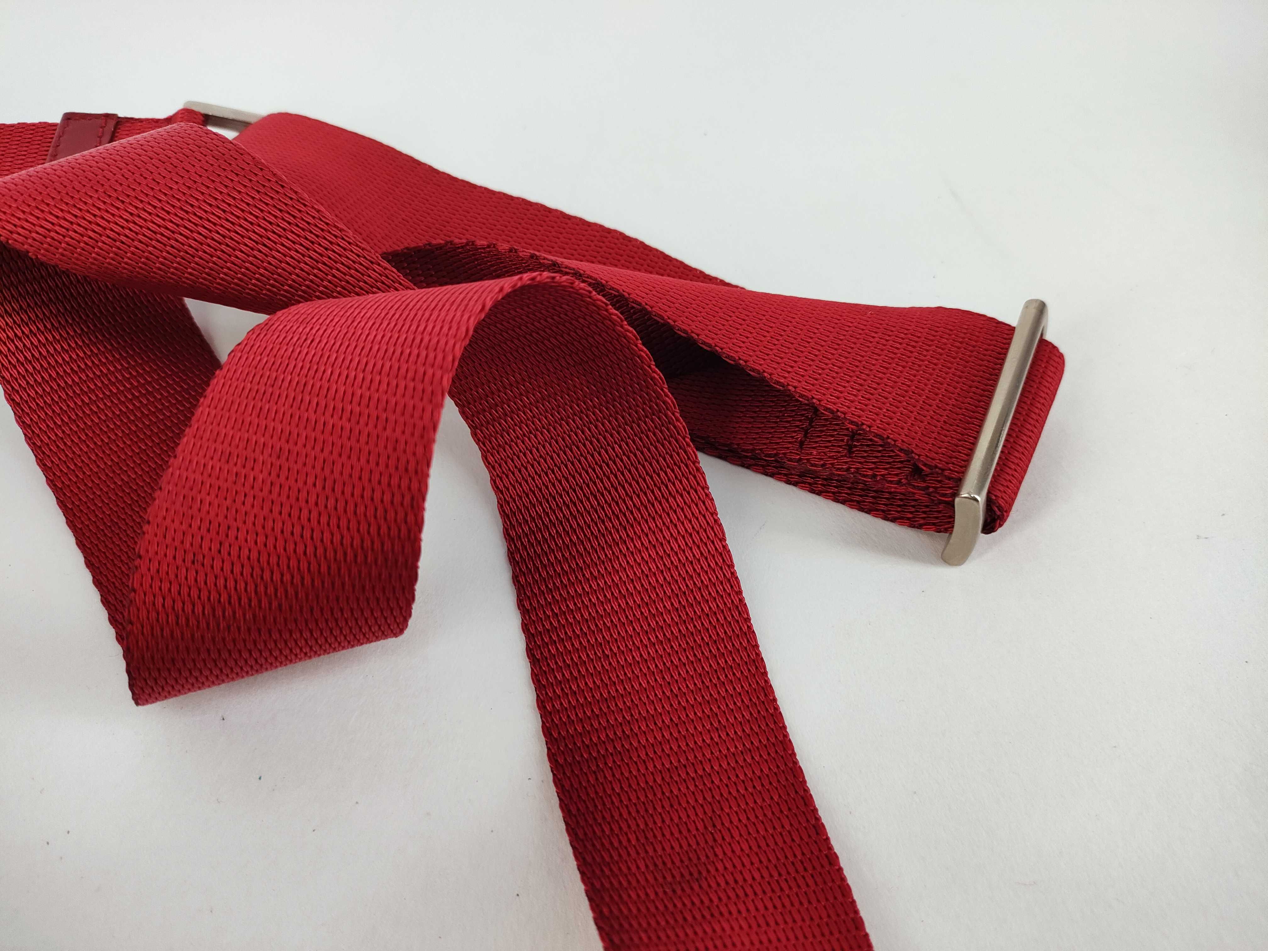 Nylon Shoulder Bag, Red — view 4