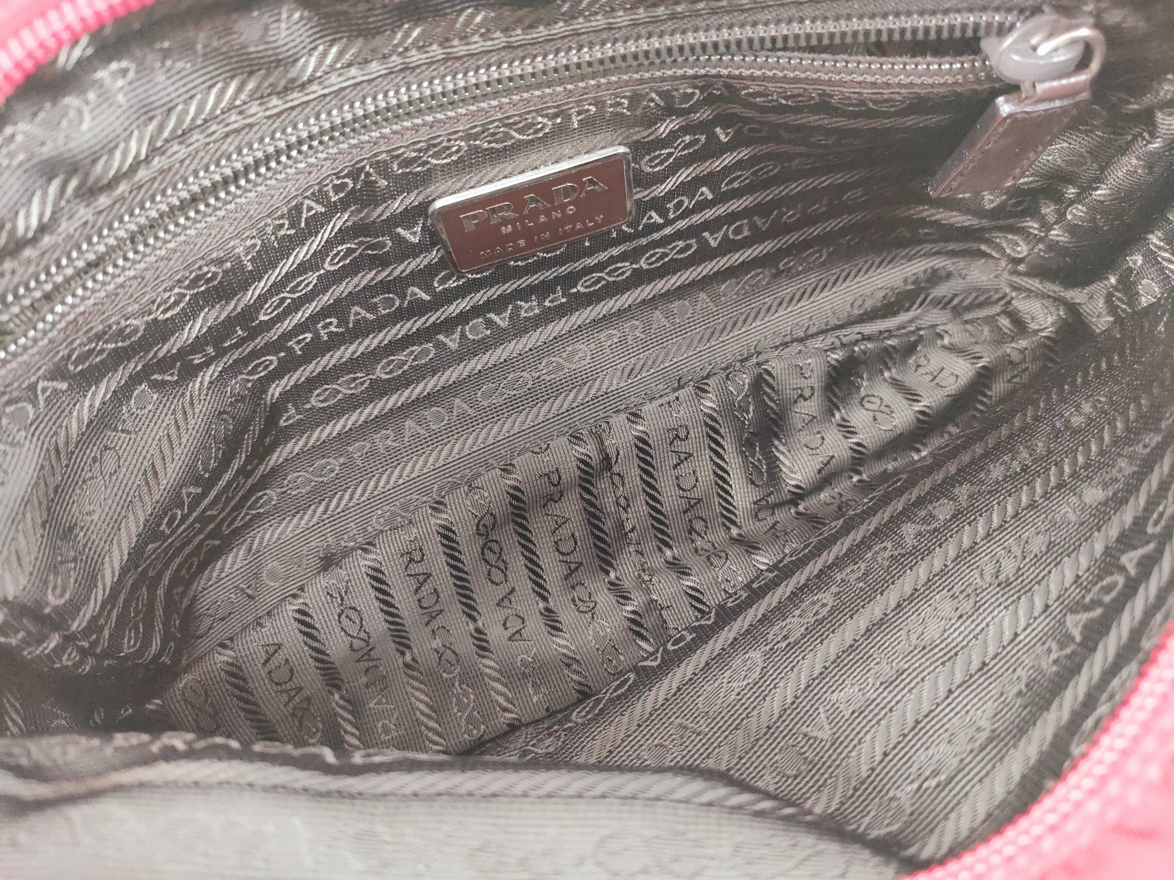 Nylon Shoulder Bag, Red — view 10