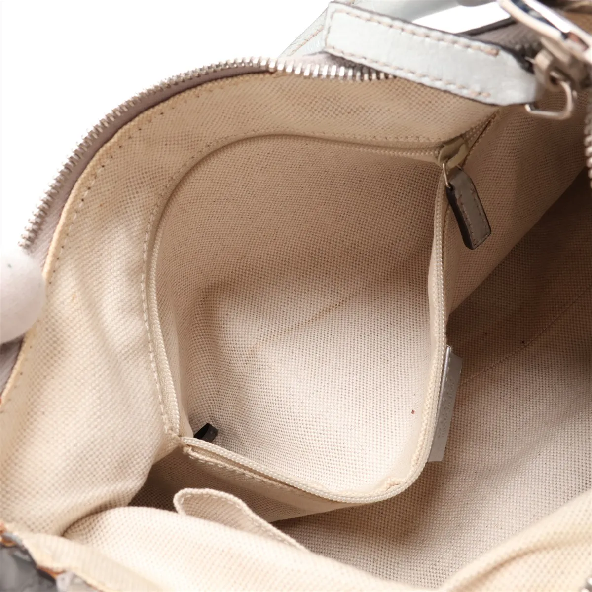 Guccissima 190525 Leather Tote Bag Silver — view 8