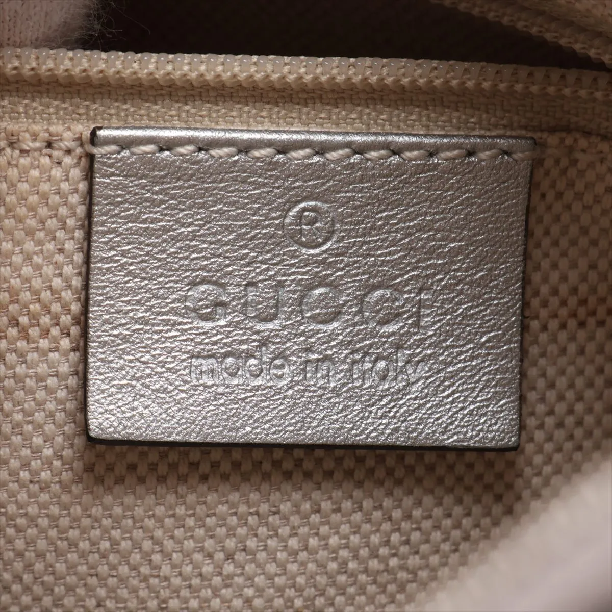 Guccissima 190525 Leather Tote Bag Silver — view 9