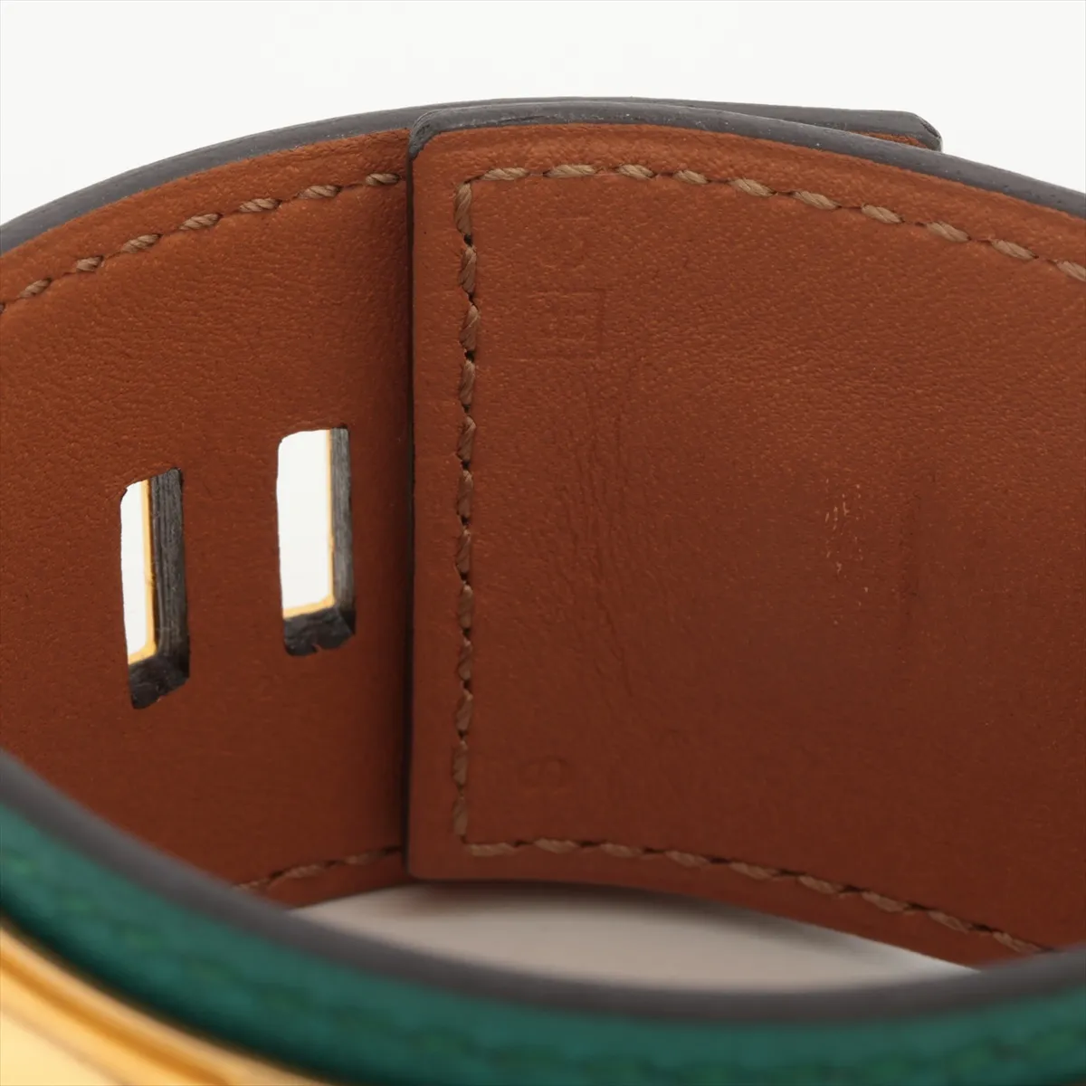 Coriedocyan R2014 Bracelet S1 Leather x GP Green x Gold — view 7