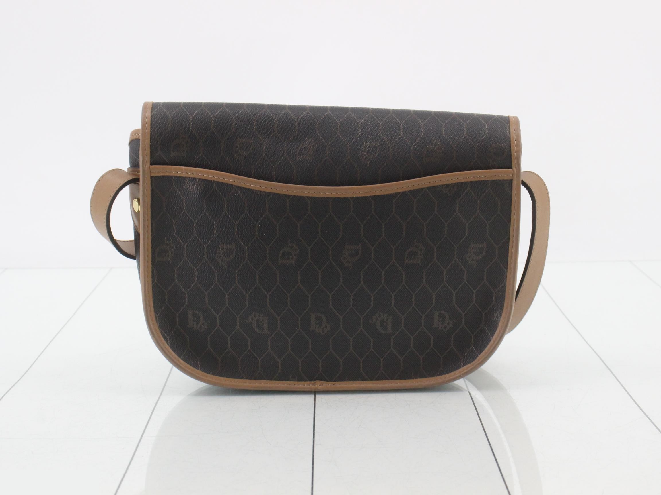 Sihanicum Shoulder Bag, PVC x Leather, Dark Brown x Beige — view 2