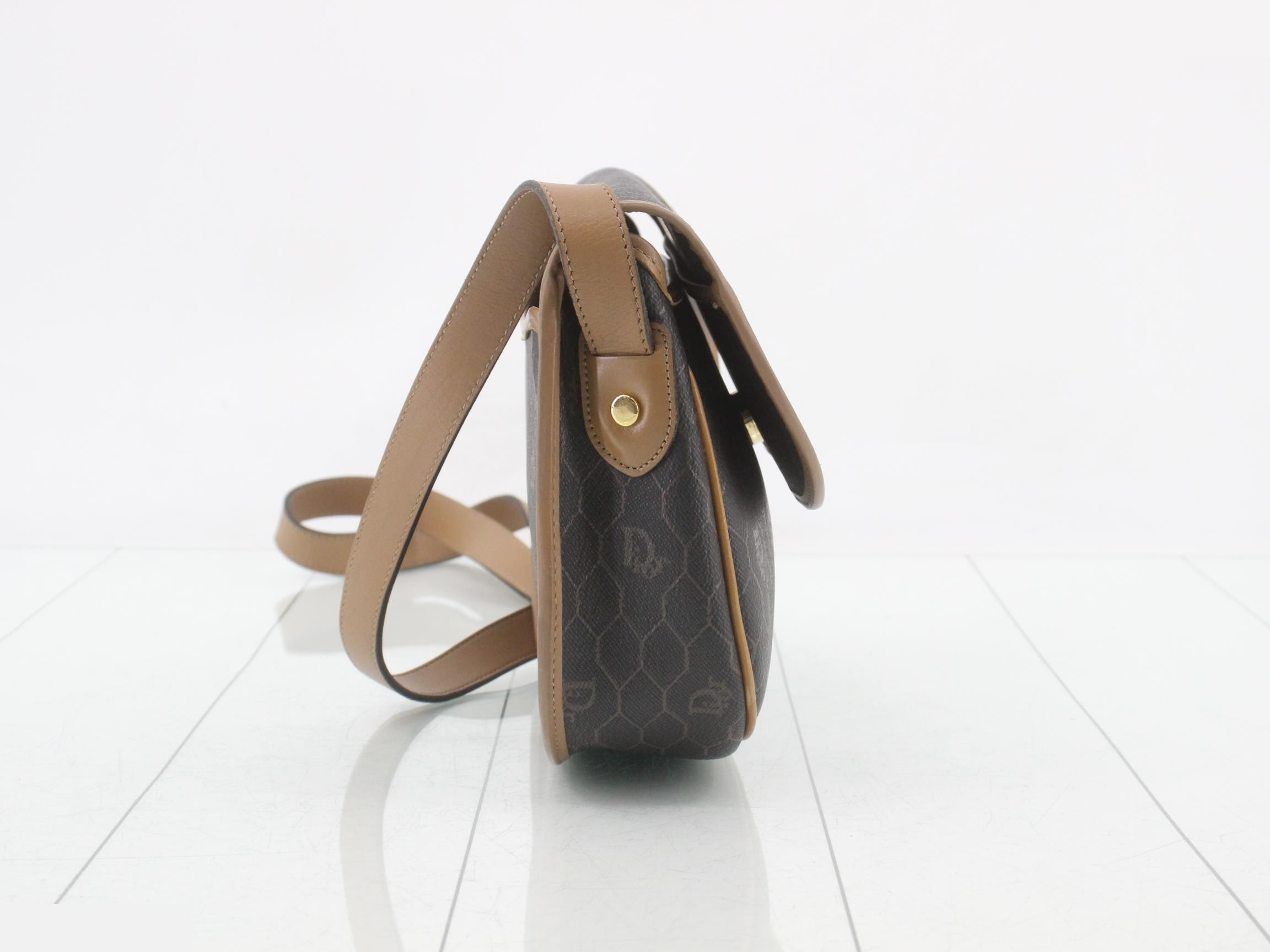 Sihanicum Shoulder Bag, PVC x Leather, Dark Brown x Beige — view 4