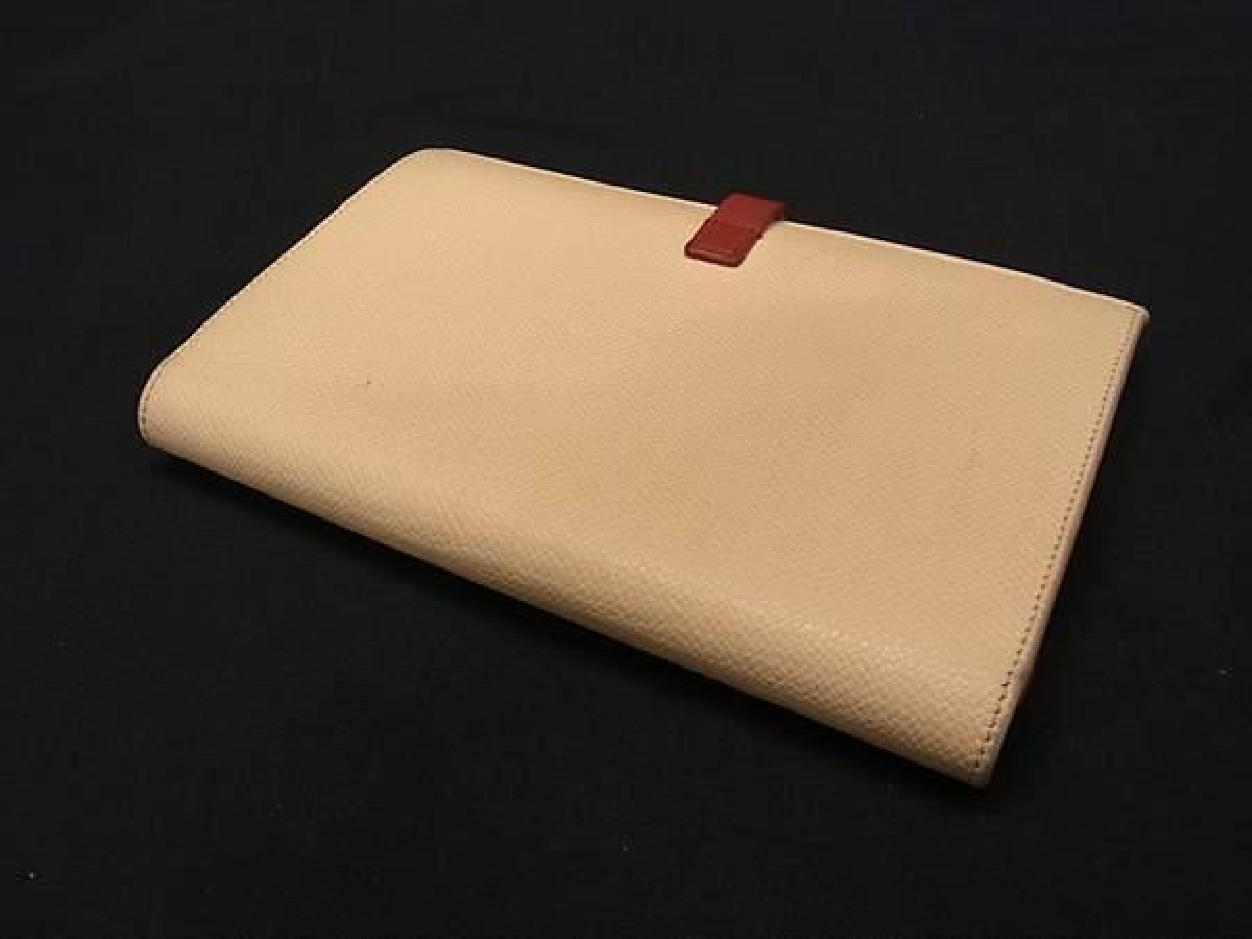 Celine Large Strap Wallet Leather Bifold Long Wallet Billfold Coin Purse Card Holder Beige Wallet — view 2