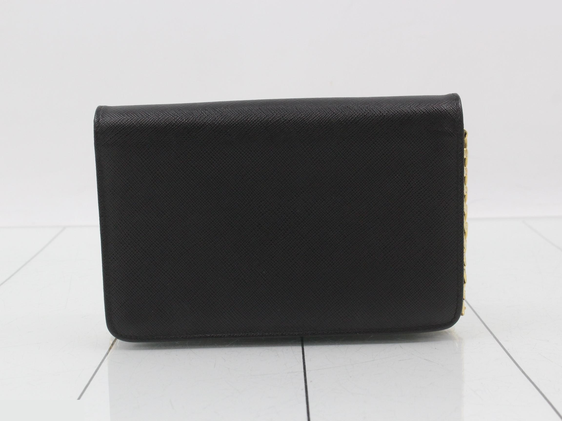 Saffiano Chain Wallet Chain Shoulder Bag — view 2