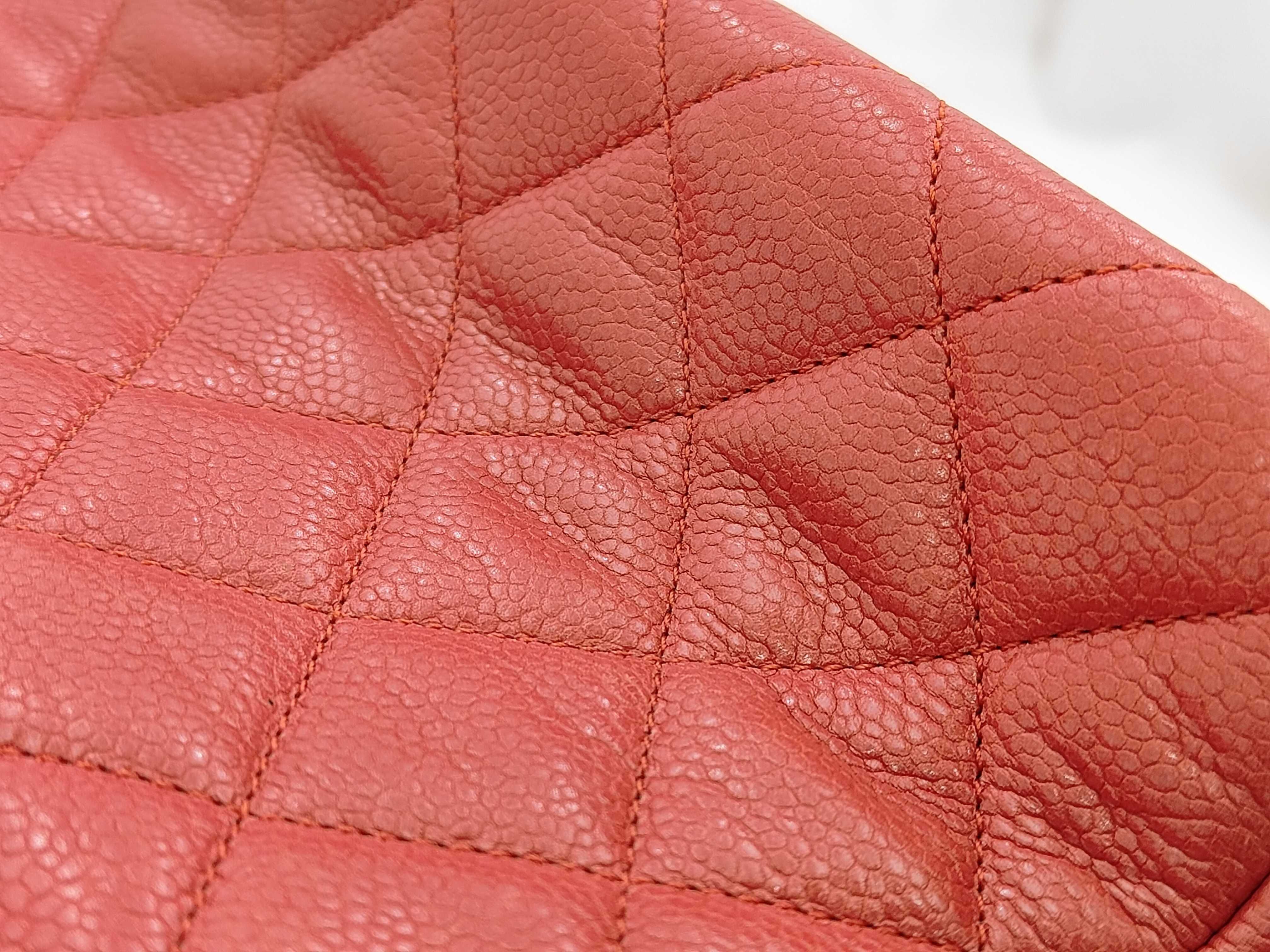 Large Coco Caviar Skin Chain Tote Bag (Serial No. 12) — view 12