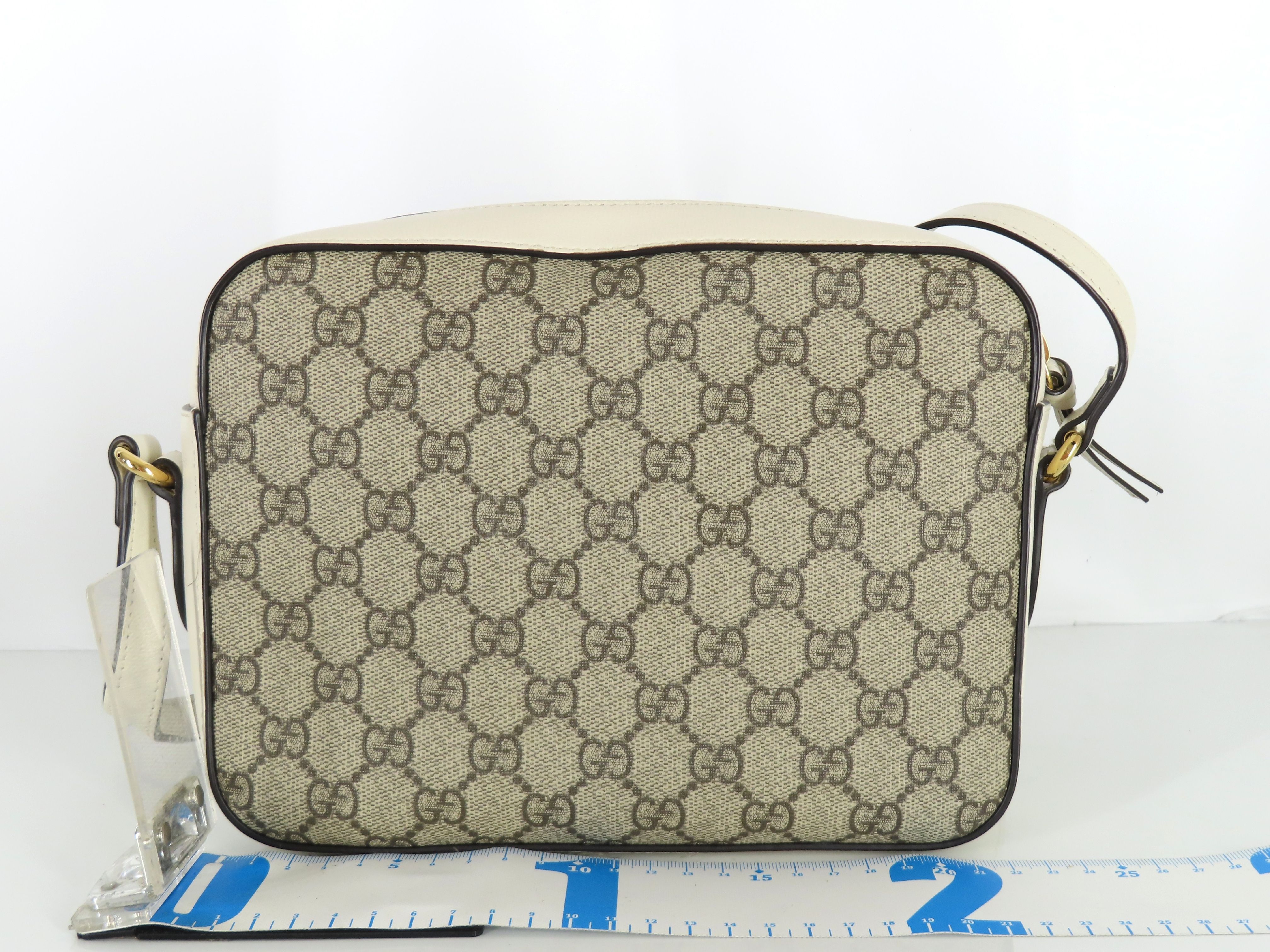 DU- GG Supreme Horsebit PVC Shoulder Bag Beige x Brown 645454 Shoulder Bag — view 2