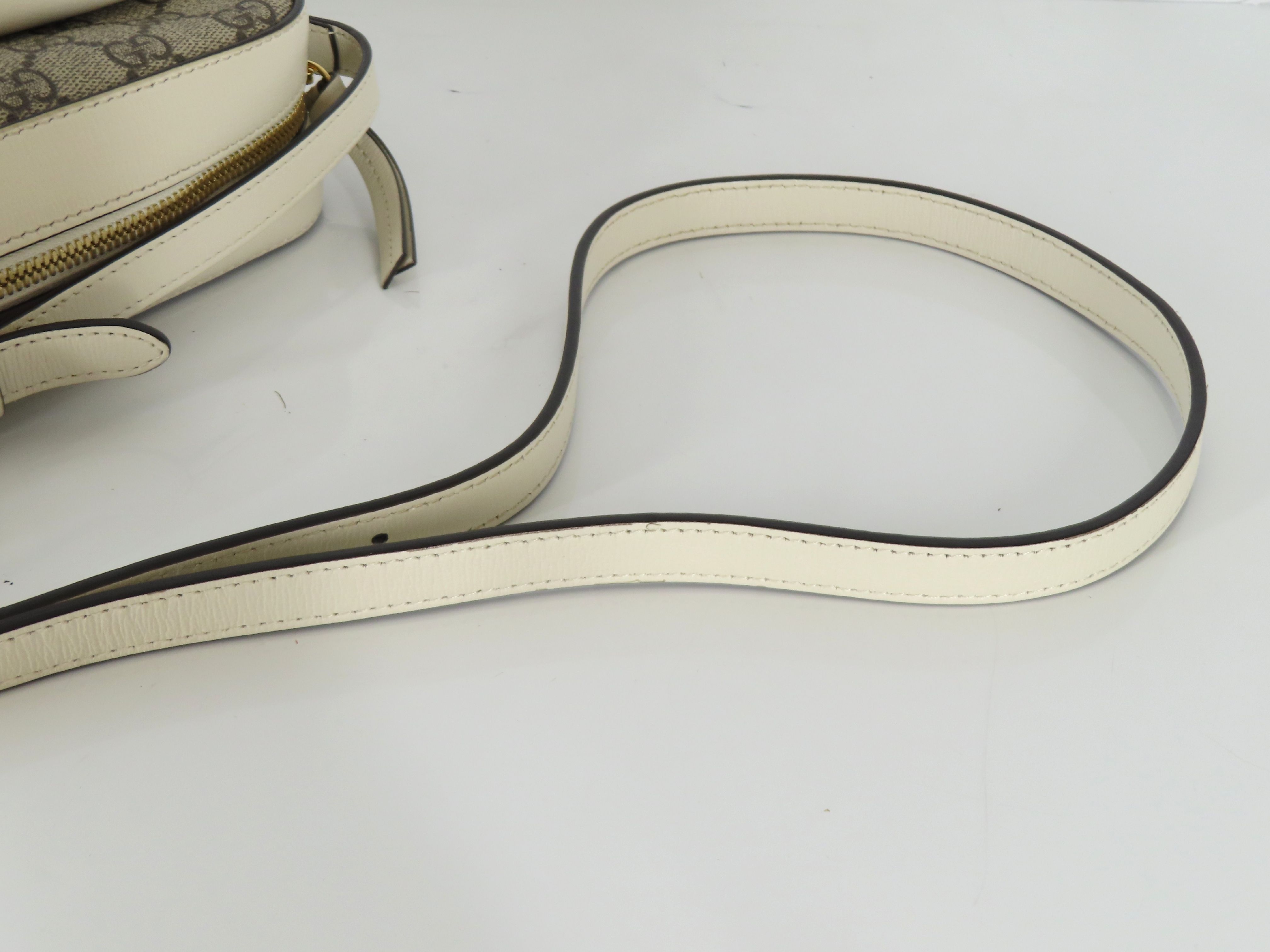 DU- GG Supreme Horsebit PVC Shoulder Bag Beige x Brown 645454 Shoulder Bag — view 3
