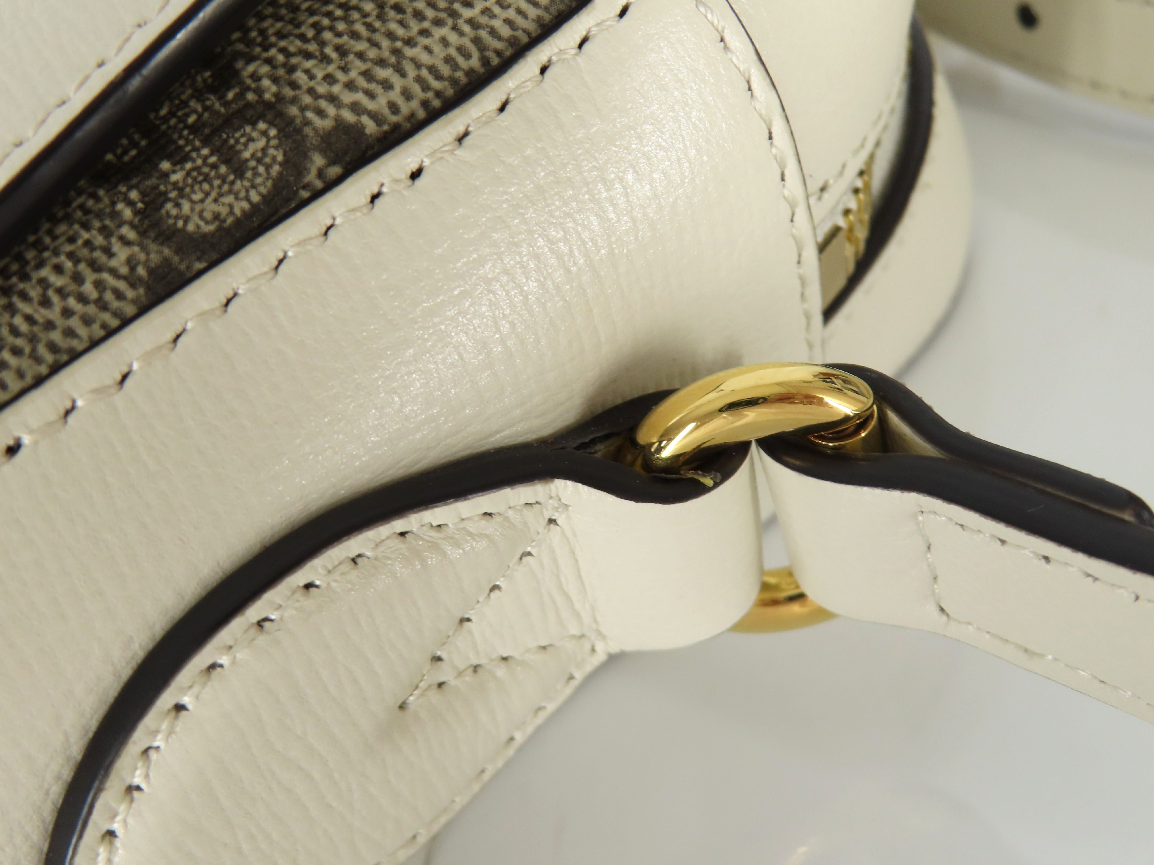 DU- GG Supreme Horsebit PVC Shoulder Bag Beige x Brown 645454 Shoulder Bag — view 5