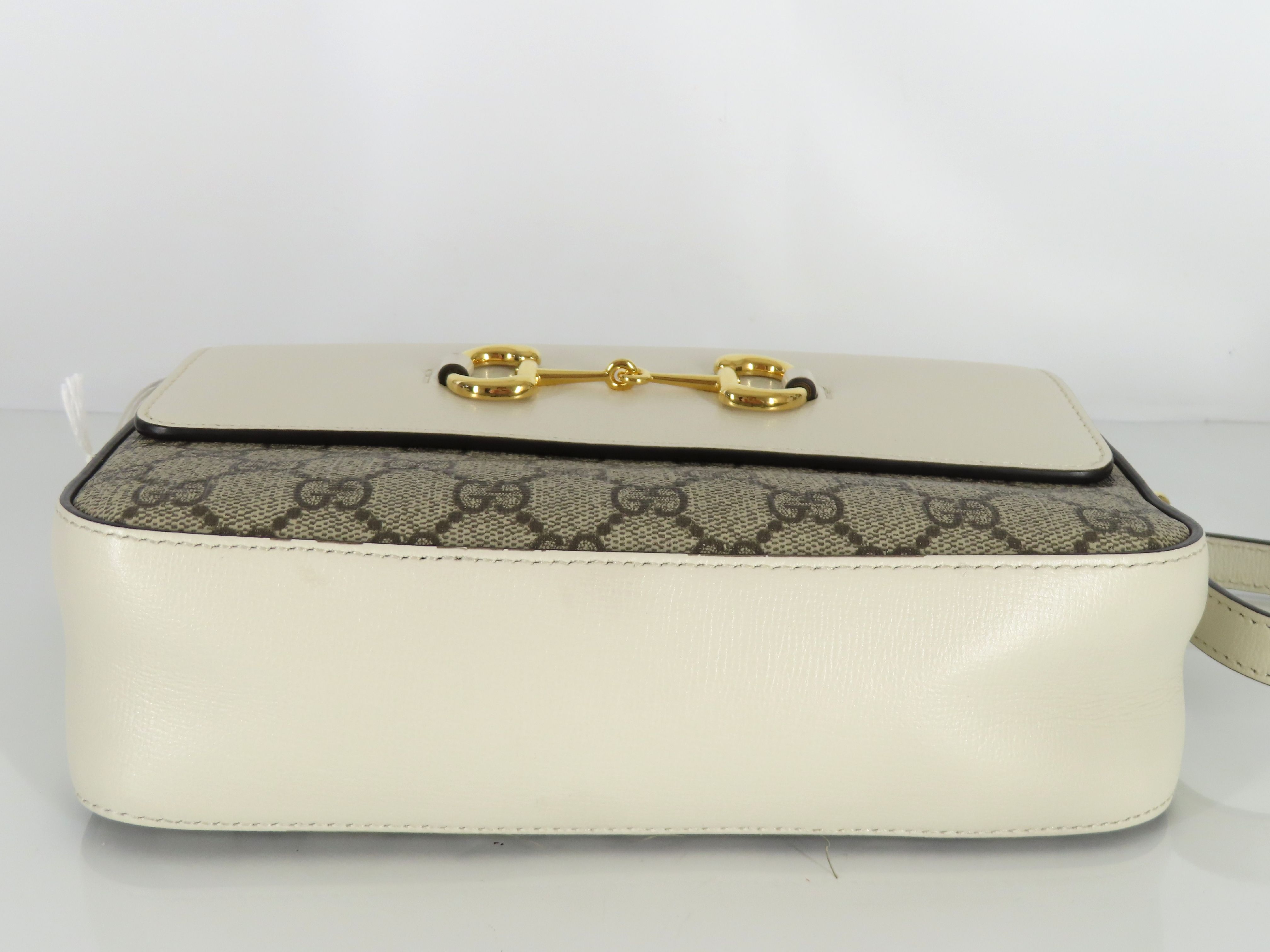 DU- GG Supreme Horsebit PVC Shoulder Bag Beige x Brown 645454 Shoulder Bag — view 7