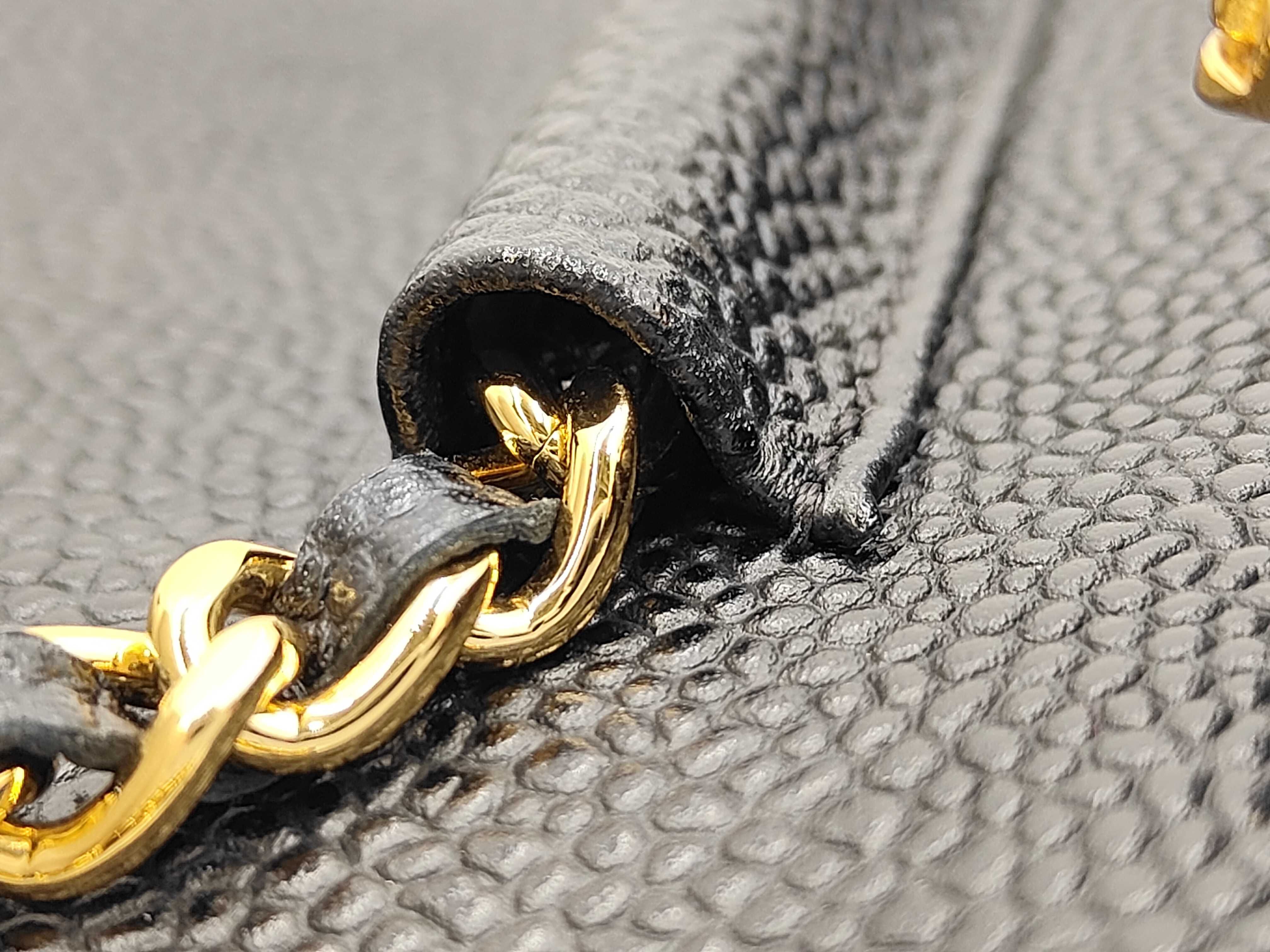 Matelassé Chain Wallet, Black Caviar Leather, Gold Hardware, Shoulder Bag — view 6
