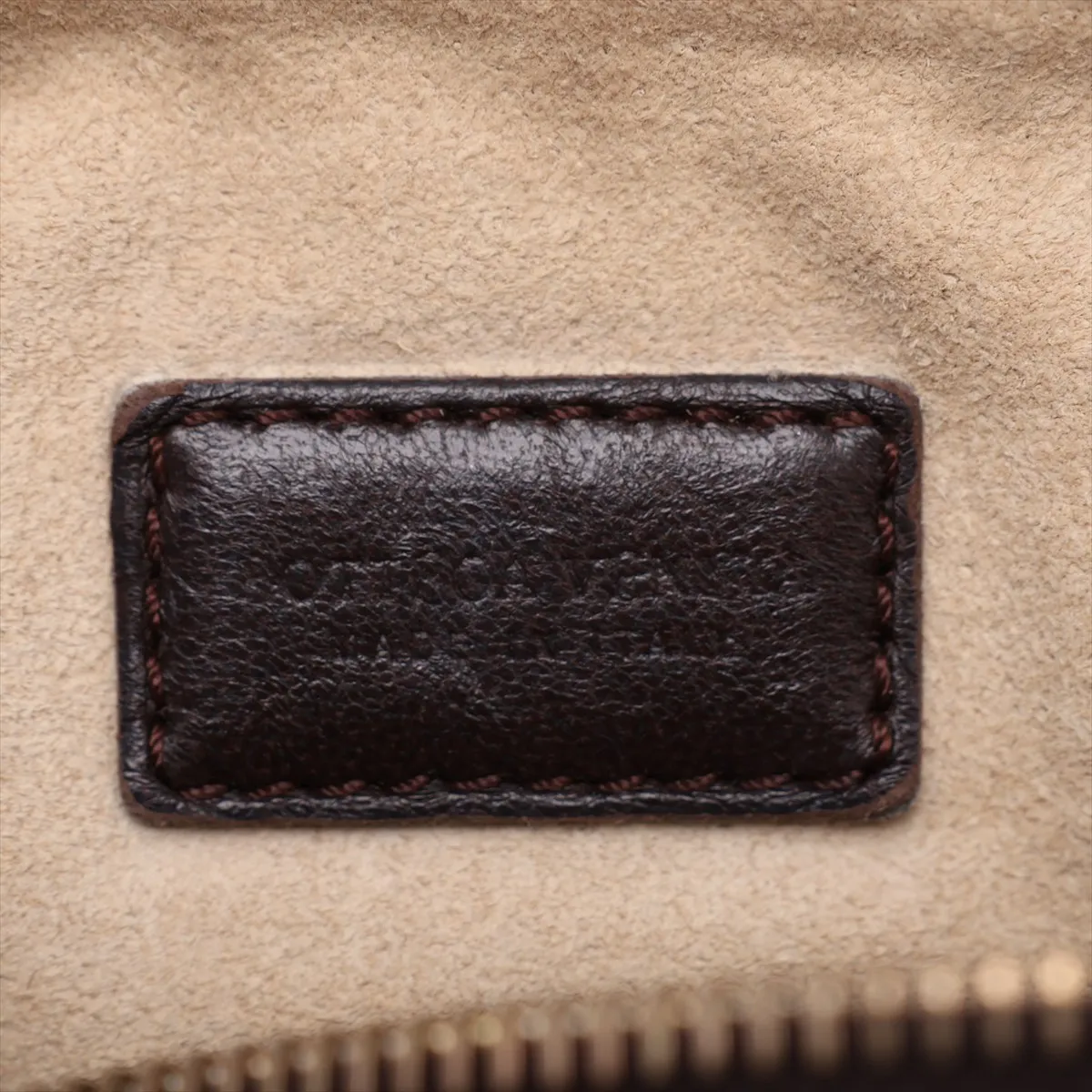 Intrecciato Leather Handbag, Brown — view 8