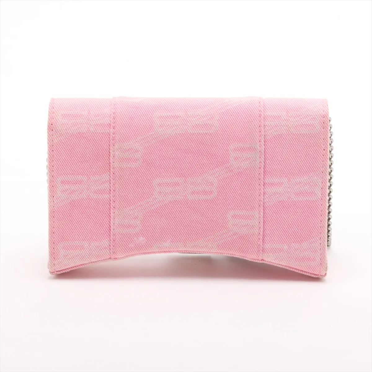 Hourglass XS Canvas x Leather Chain Wallet Pink 714123 — view 2