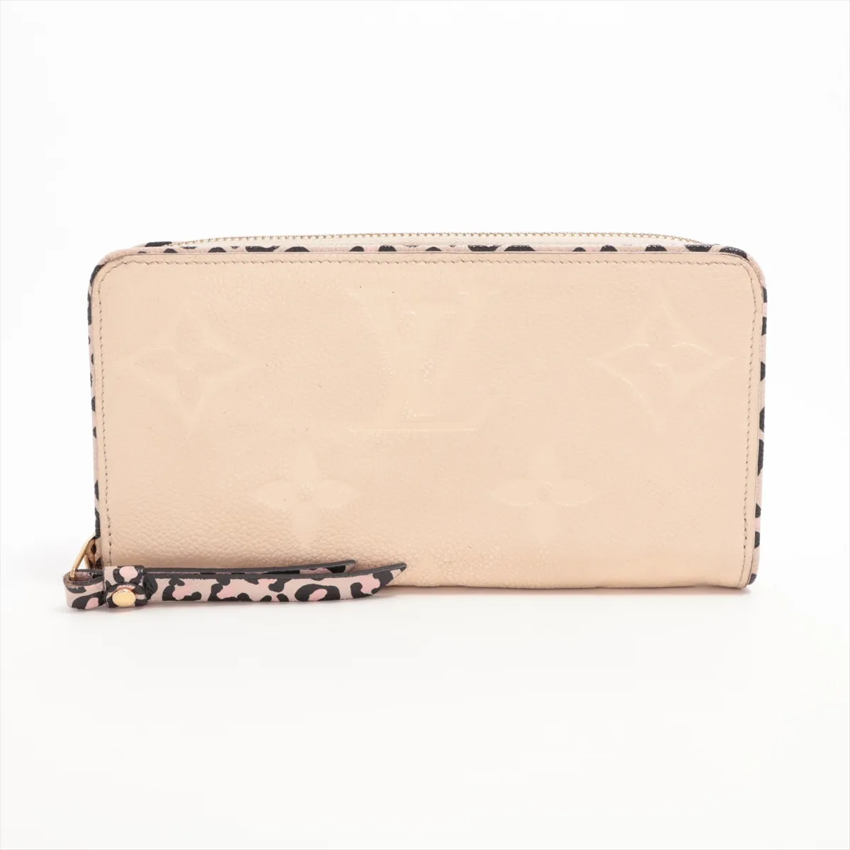Monogram Wild at Heart Zippy Wallet M80685 Cream Round Zip Wallet (RFID detected)