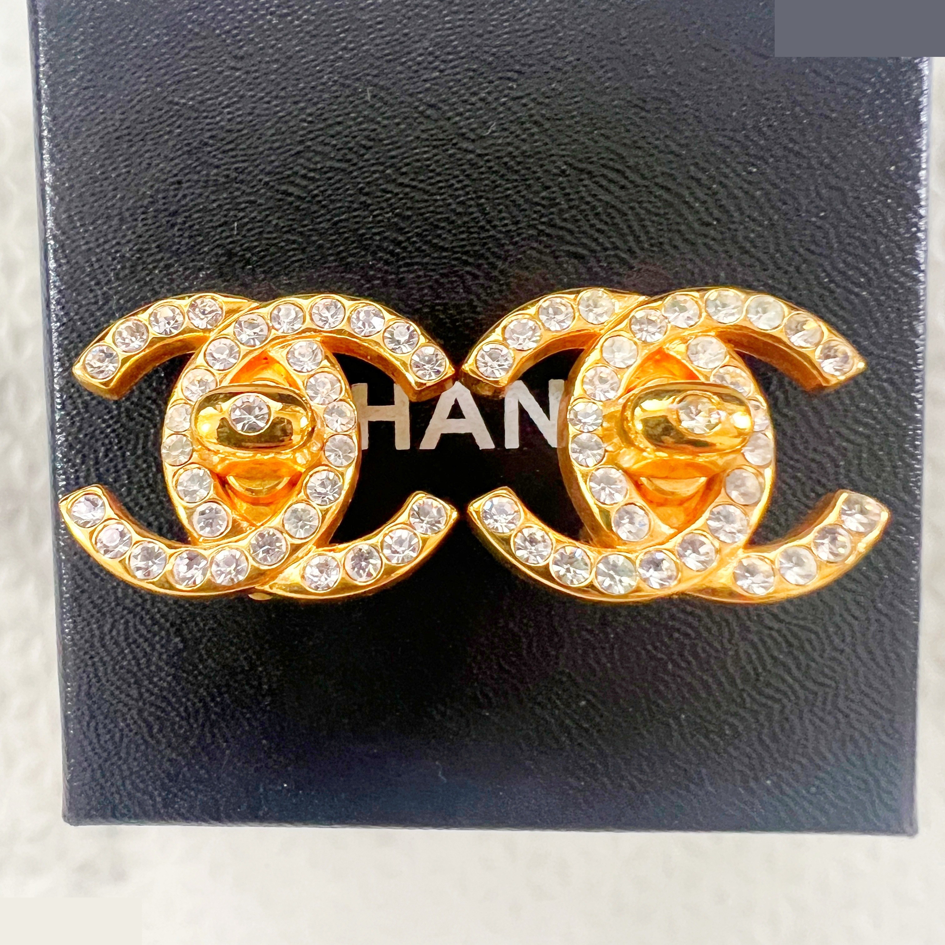 96A Turnlock Rhinestone Earrings — view 2