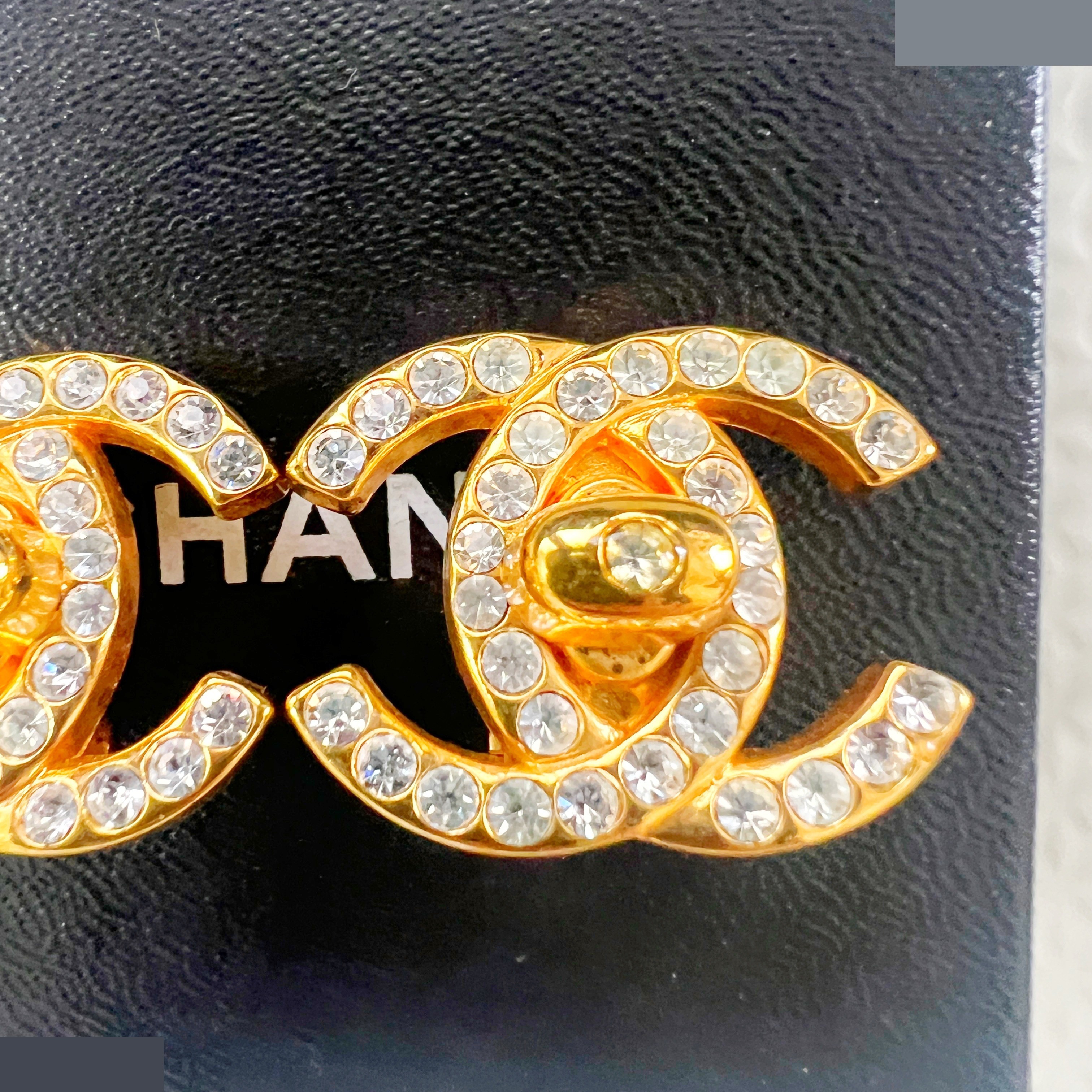 96A Turnlock Rhinestone Earrings — view 4