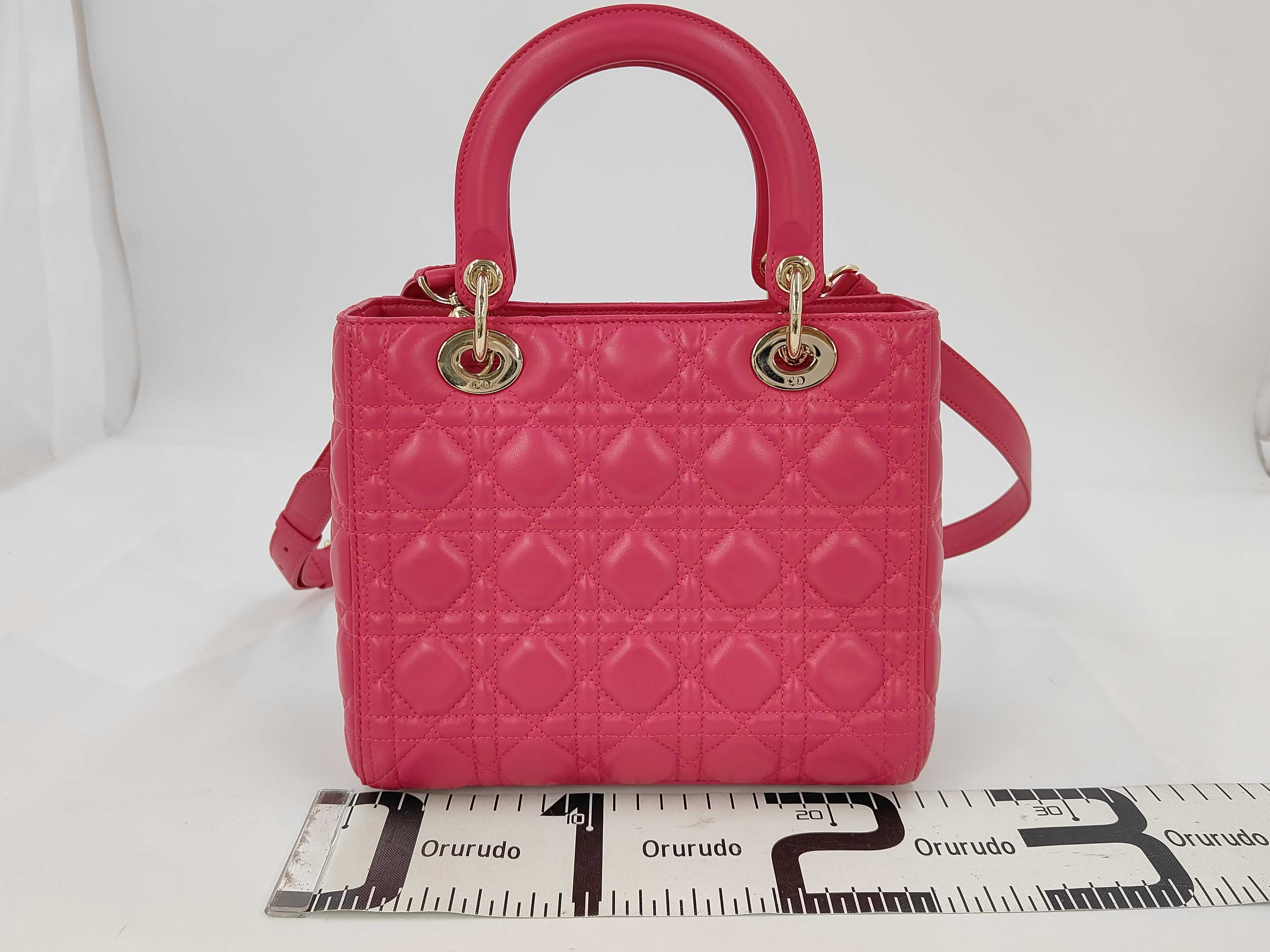 Lady Dior pink handbag — view 2