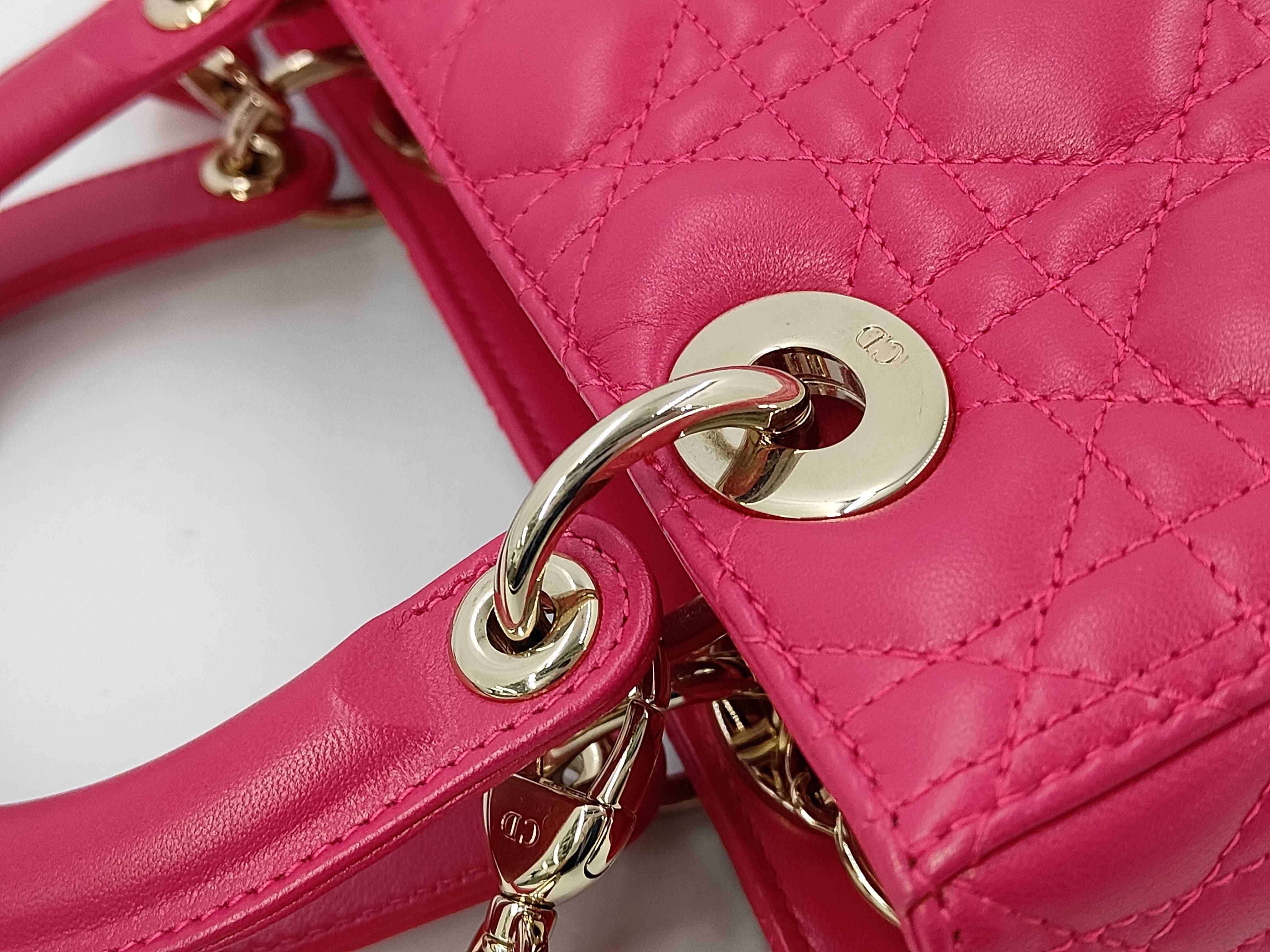 Lady Dior pink handbag — view 5