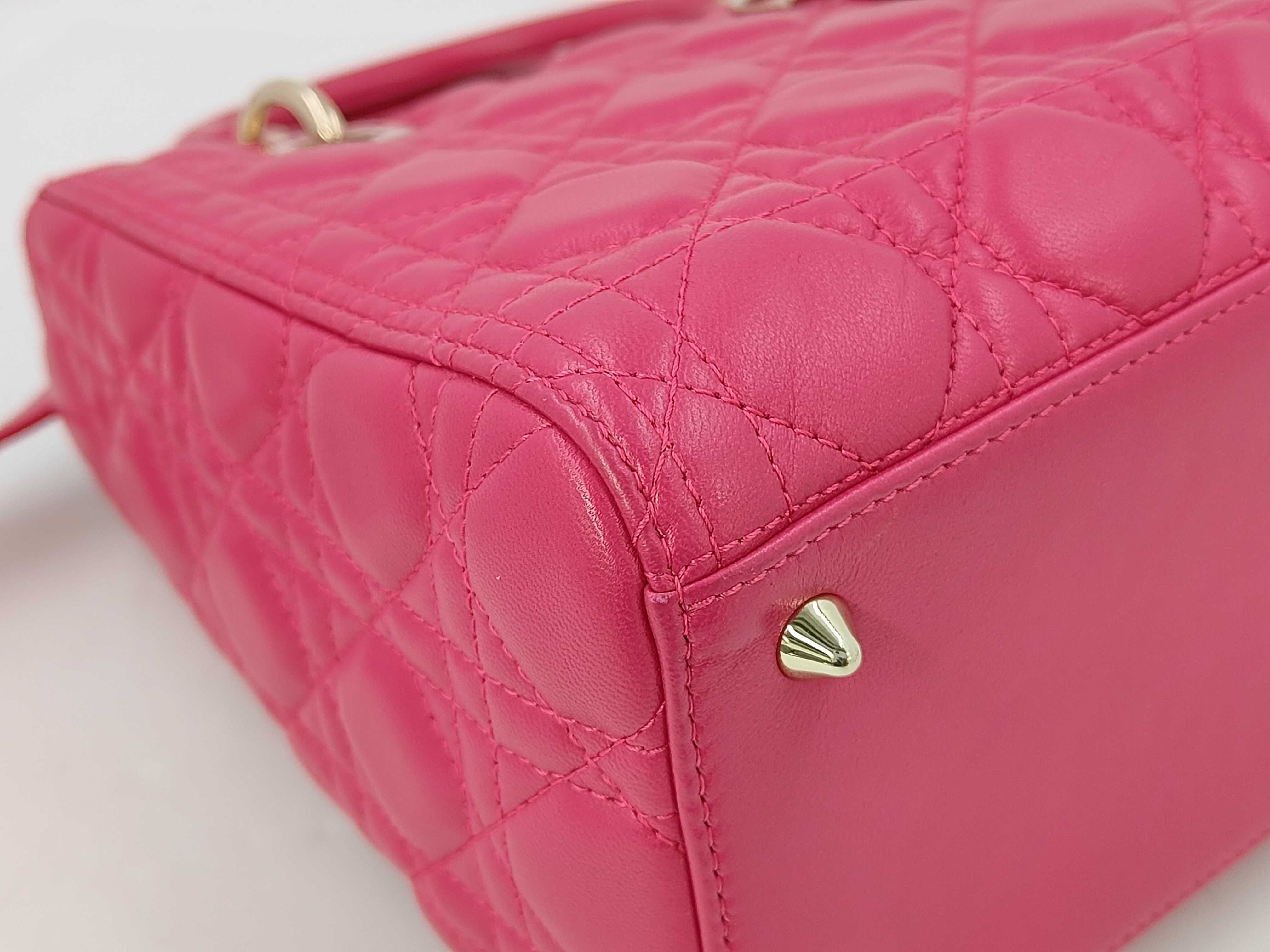 Lady Dior pink handbag — view 6