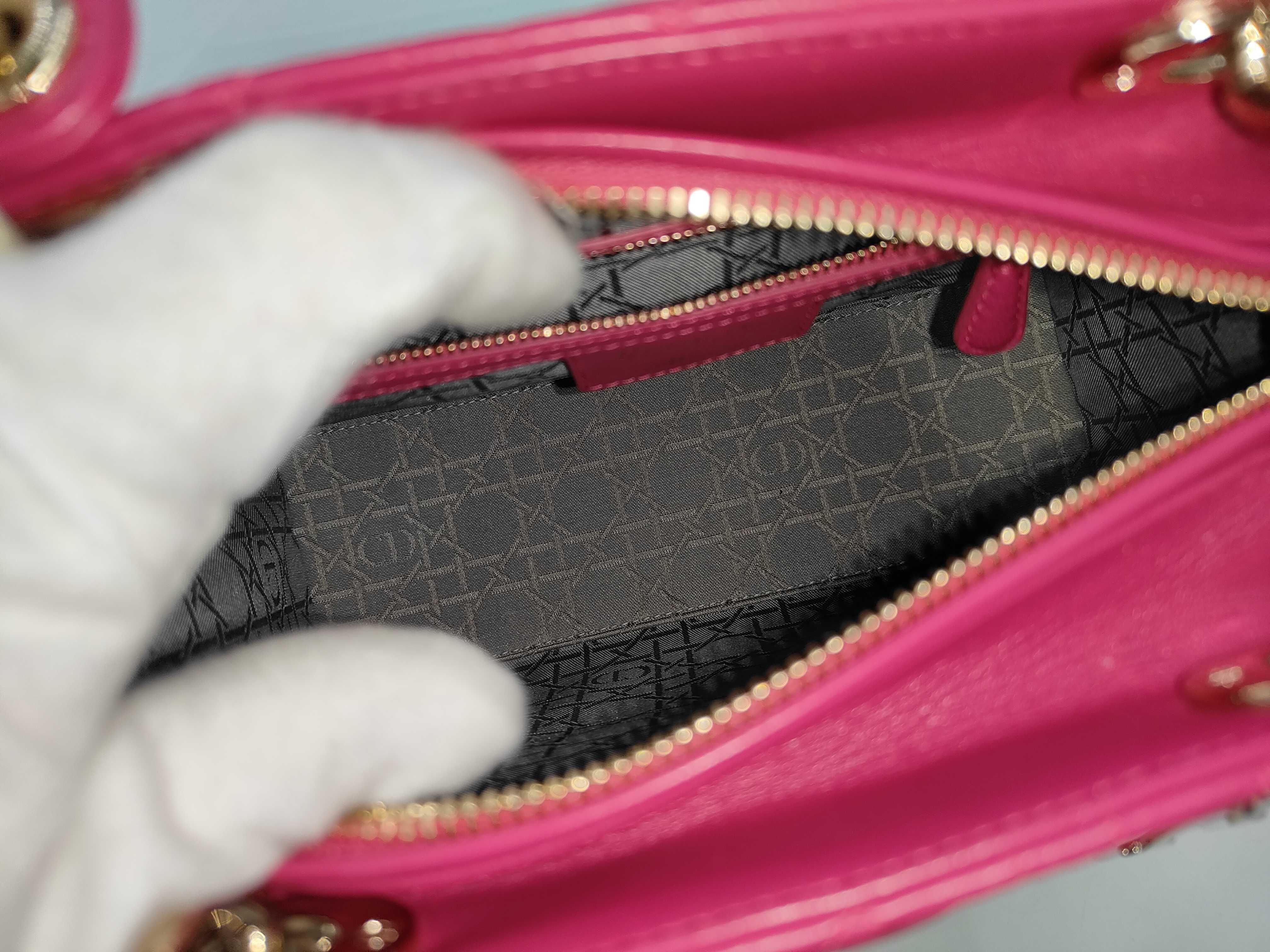 Lady Dior pink handbag — view 8