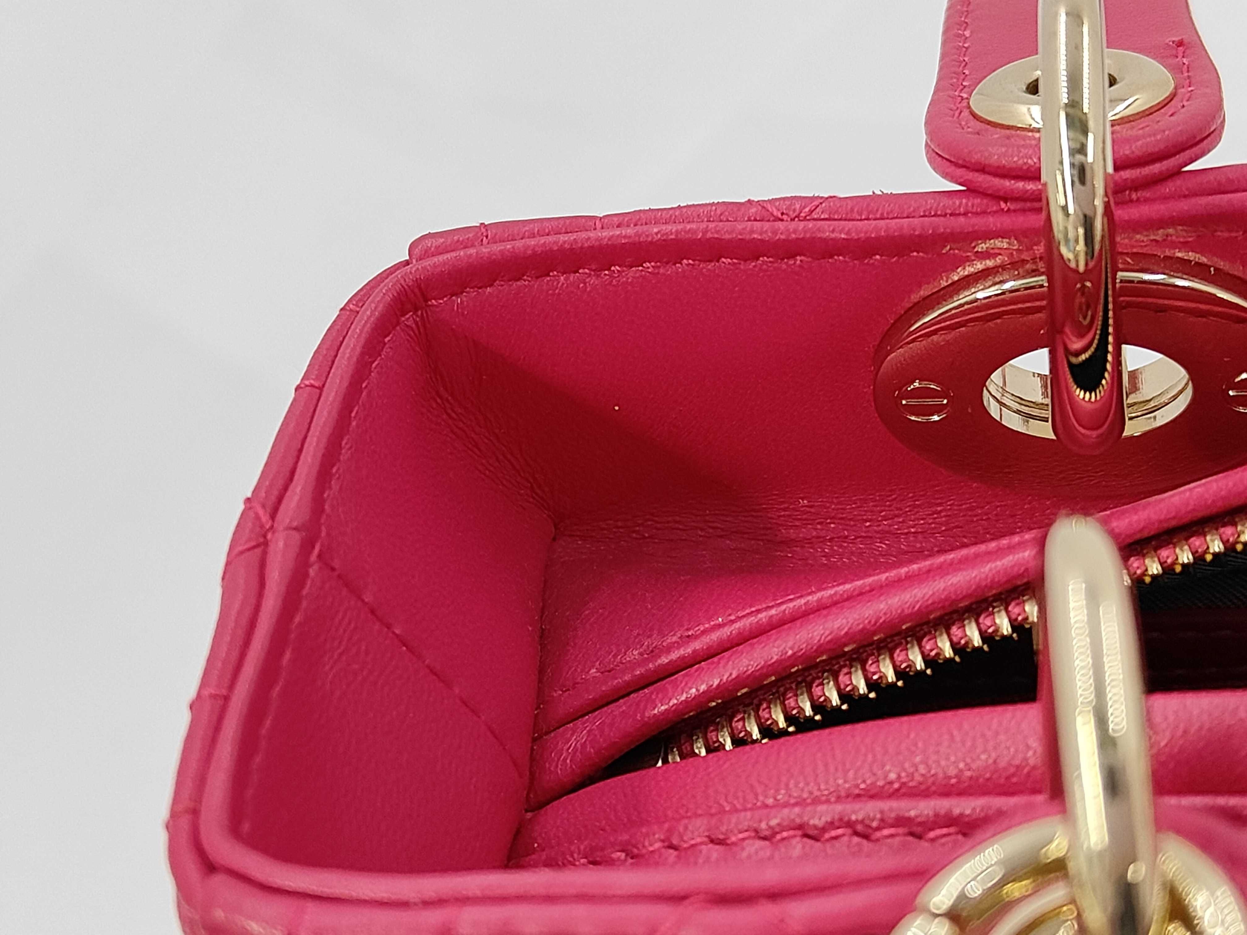 Lady Dior pink handbag — view 10