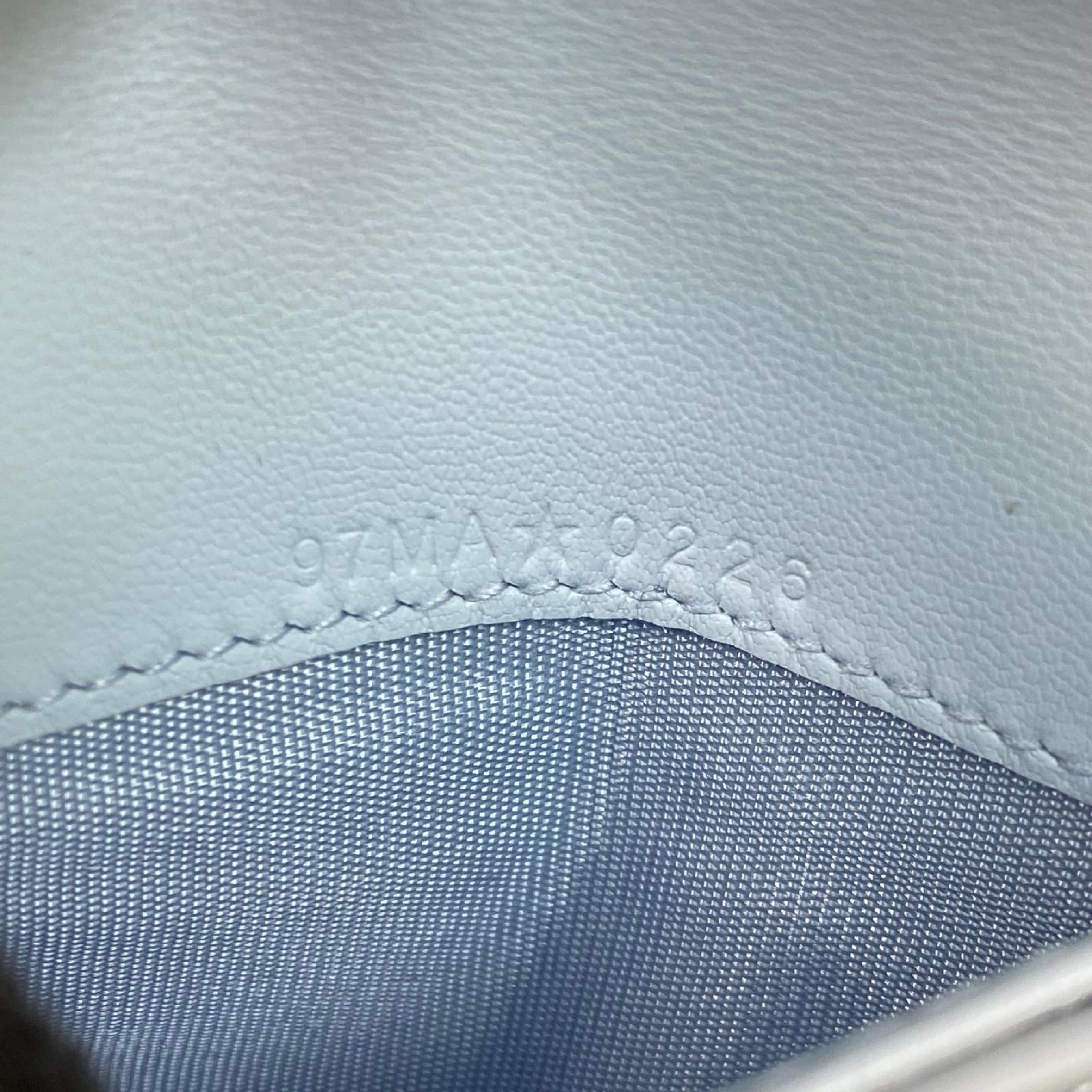 【*Shipped from: Hong Kong*】Dior Light Blue Canvas Oblique Dahlia Bi-fold Wallet — view 15