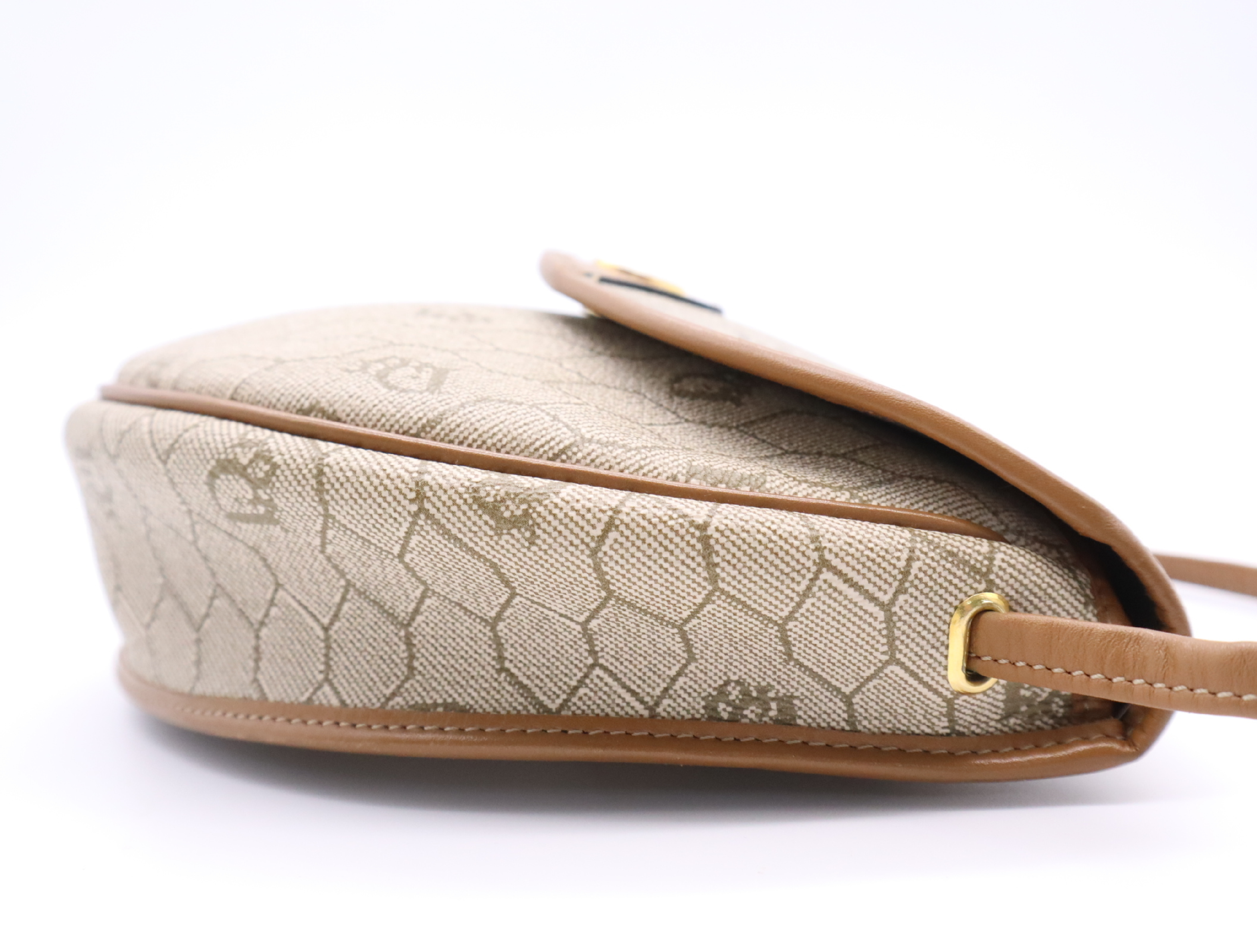 PVC Honeycomb Beige Shoulder Bag — view 5