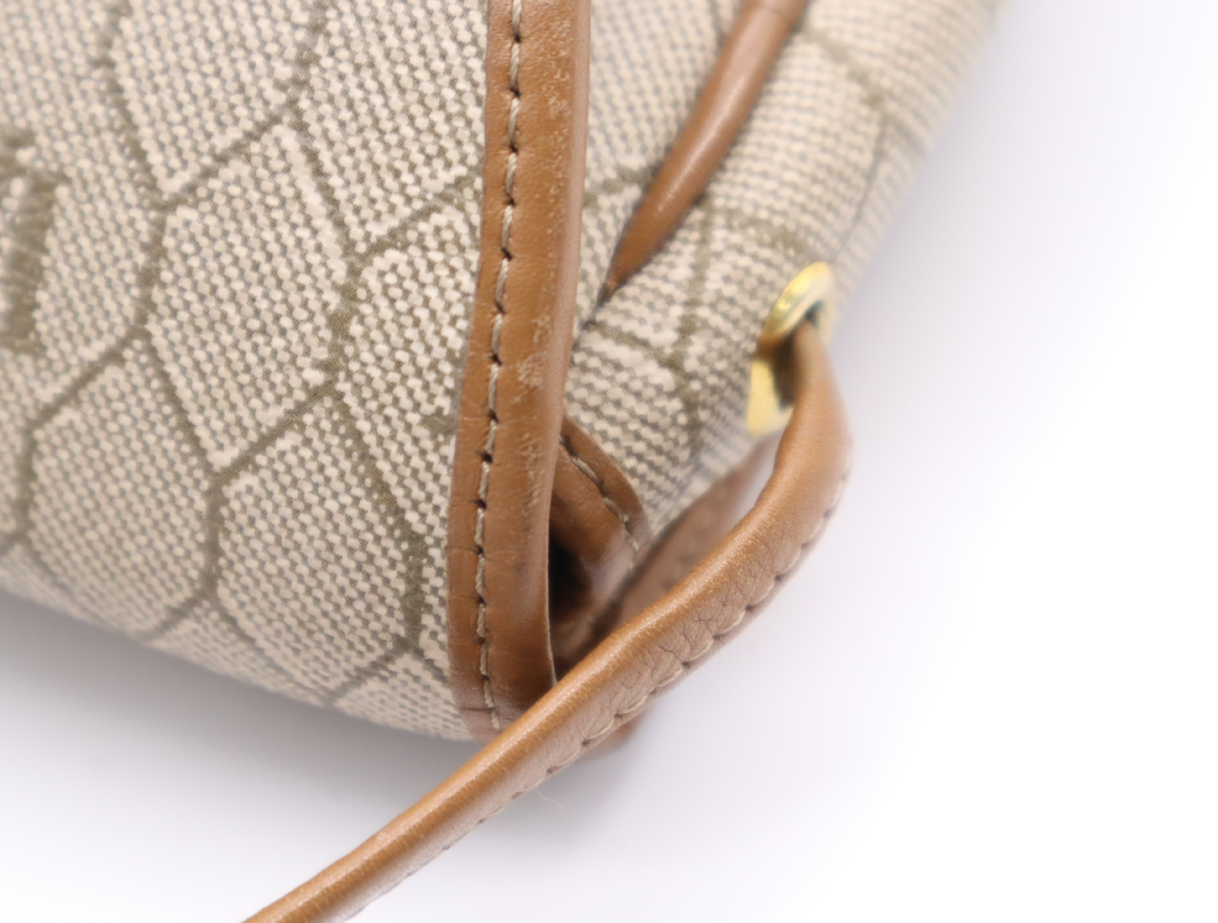 PVC Honeycomb Beige Shoulder Bag — view 9