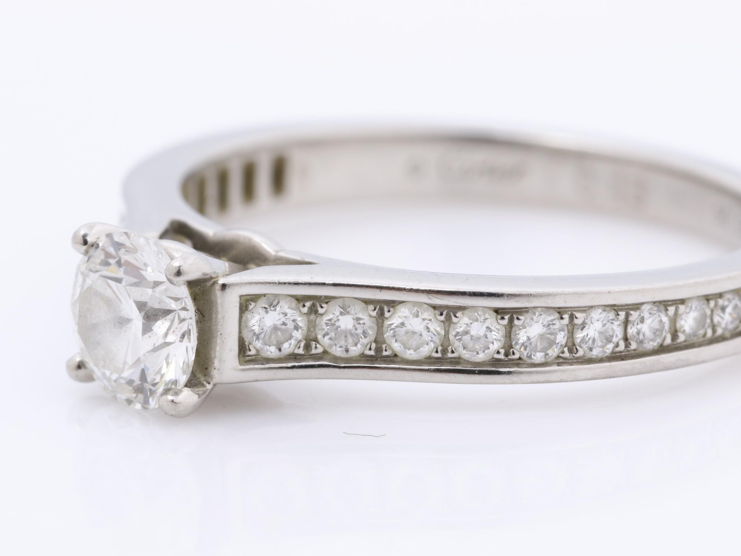 Pt950 4.1g 0.43ct/E/VS1/3EX/NONE Diamond Ring — view 4
