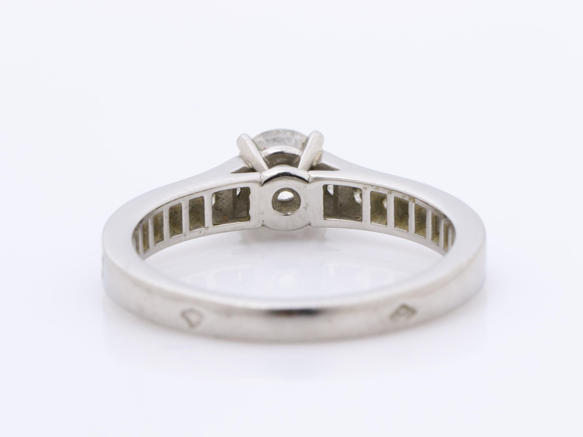 Pt950 4.1g 0.43ct/E/VS1/3EX/NONE Diamond Ring — view 5