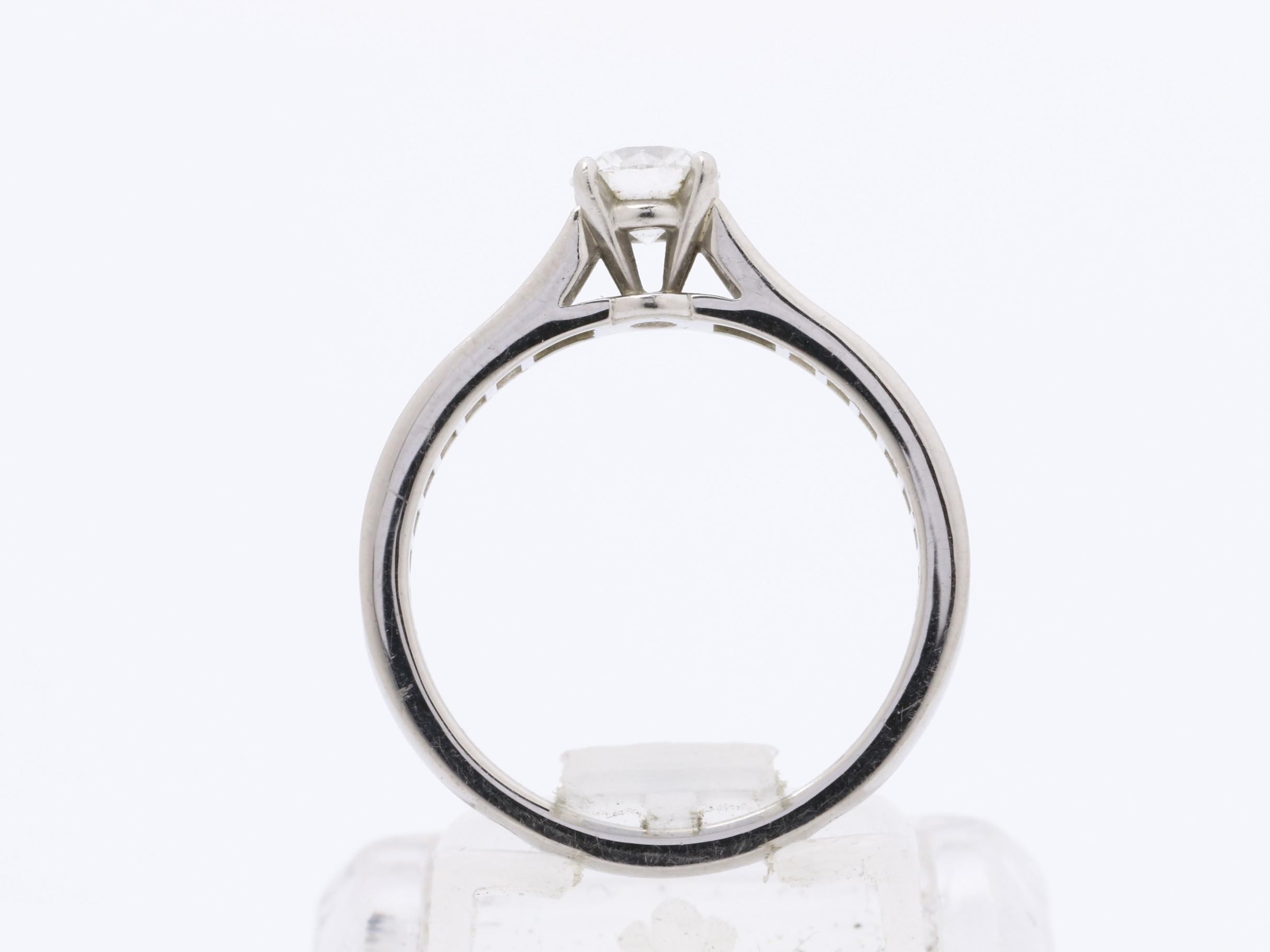 Pt950 4.1g 0.43ct/E/VS1/3EX/NONE Diamond Ring — view 6