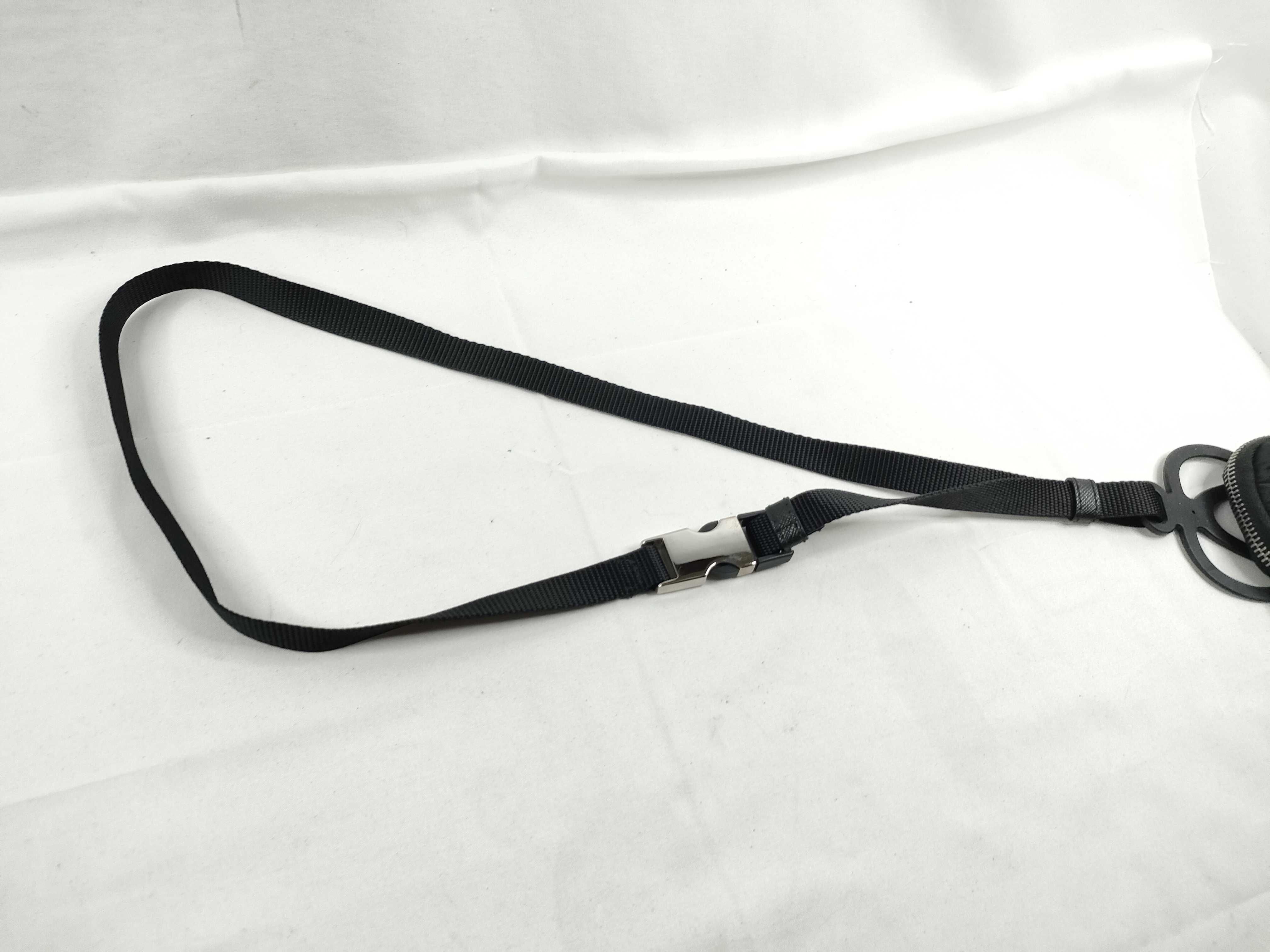 Nylon Plate Logo Smartphone Shoulder Bag, Phone Case, Nylon, Black Shoulder Bag — view 6