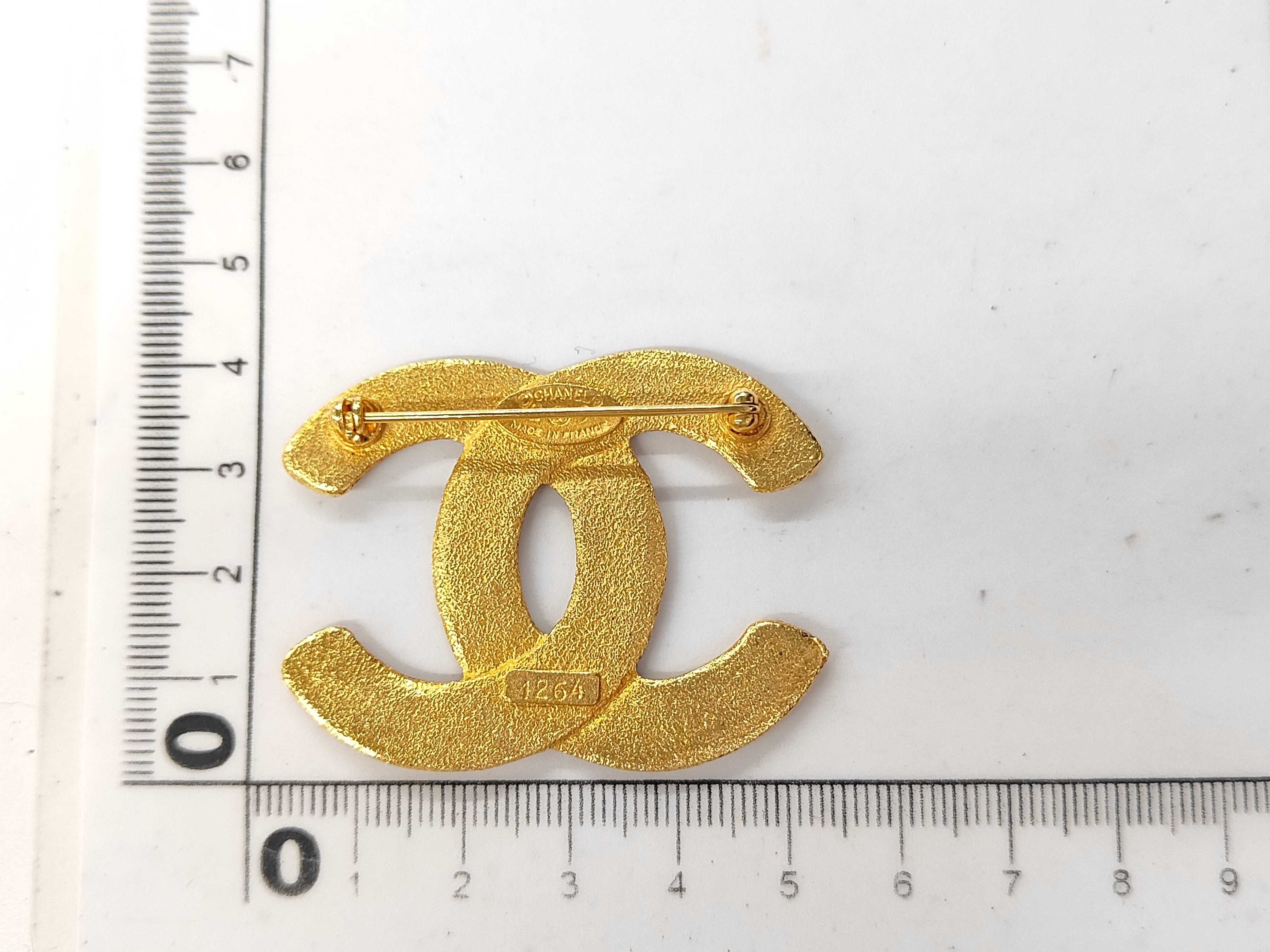 brooch, Coco Mark, 6 strands, 1264 gold, 2 9 stamped brooch. — view 6