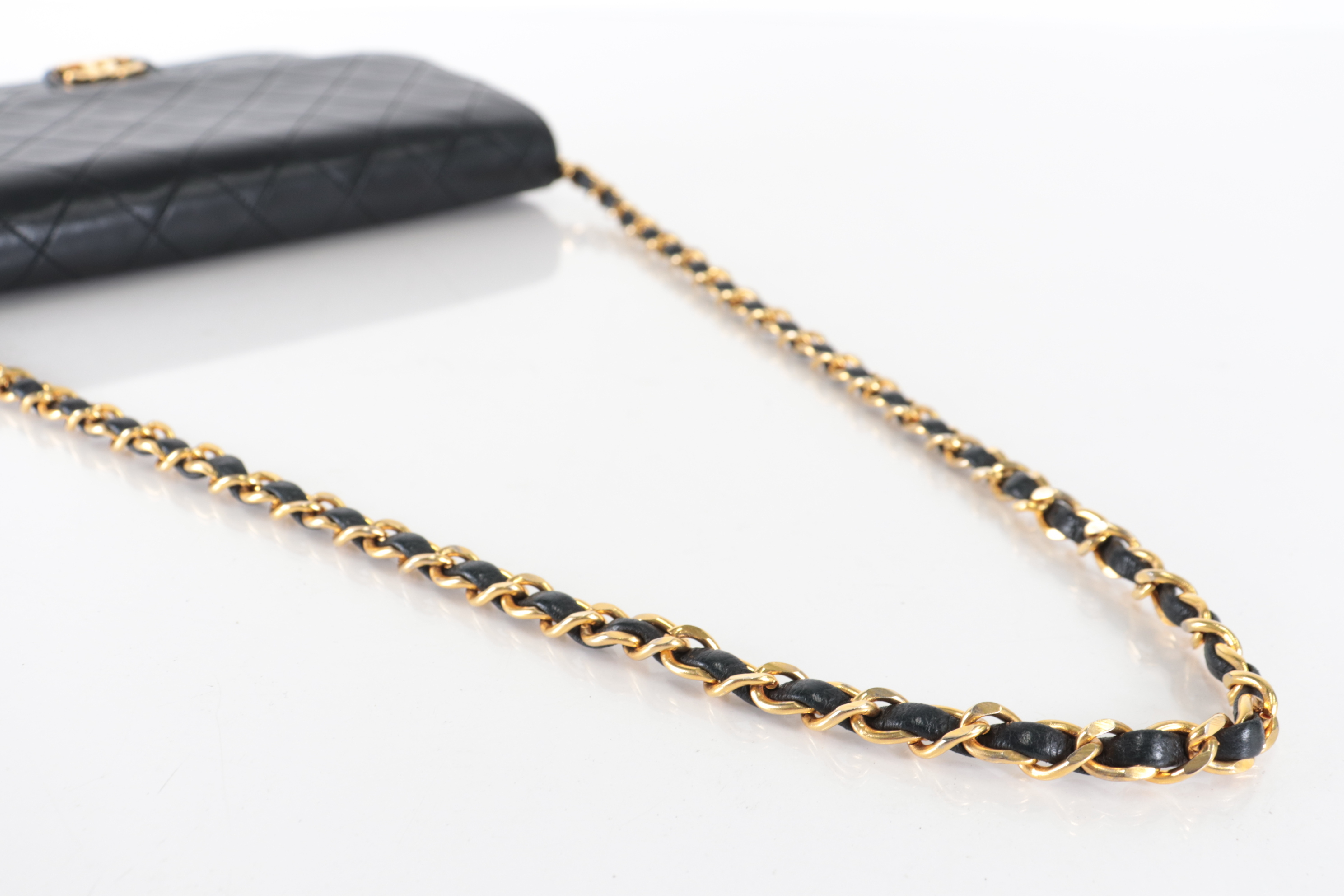 Push-Lock Lambskin Chain Shoulder Bag (Series 6) — view 11