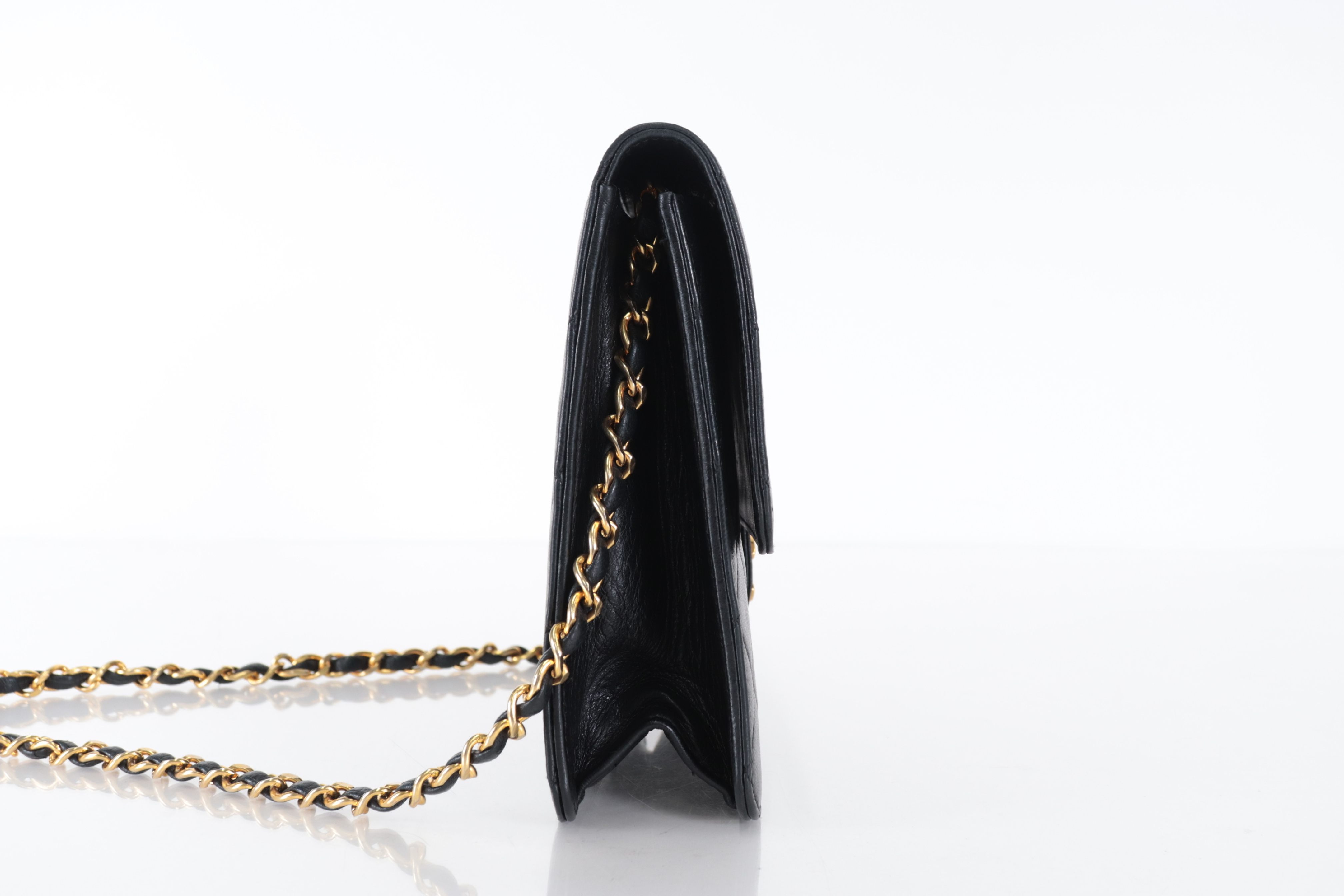 Push-Lock Lambskin Chain Shoulder Bag (Series 6) — view 4