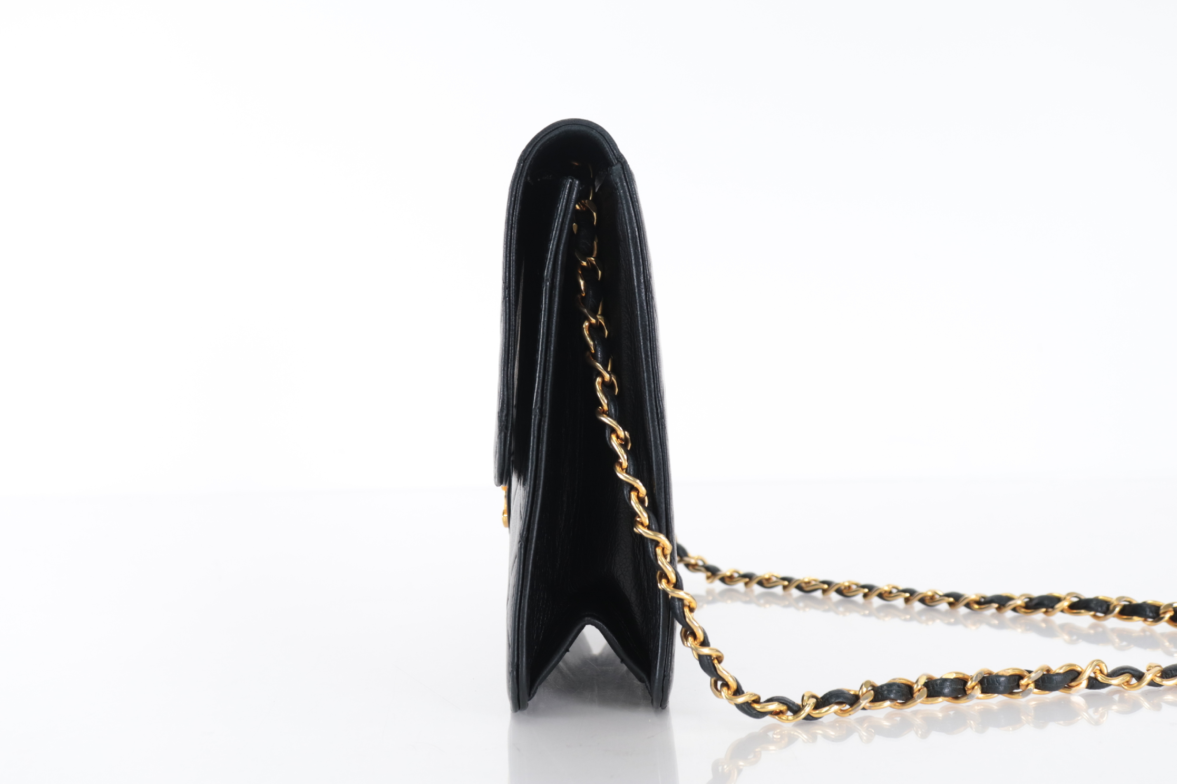 Push-Lock Lambskin Chain Shoulder Bag (Series 6) — view 5