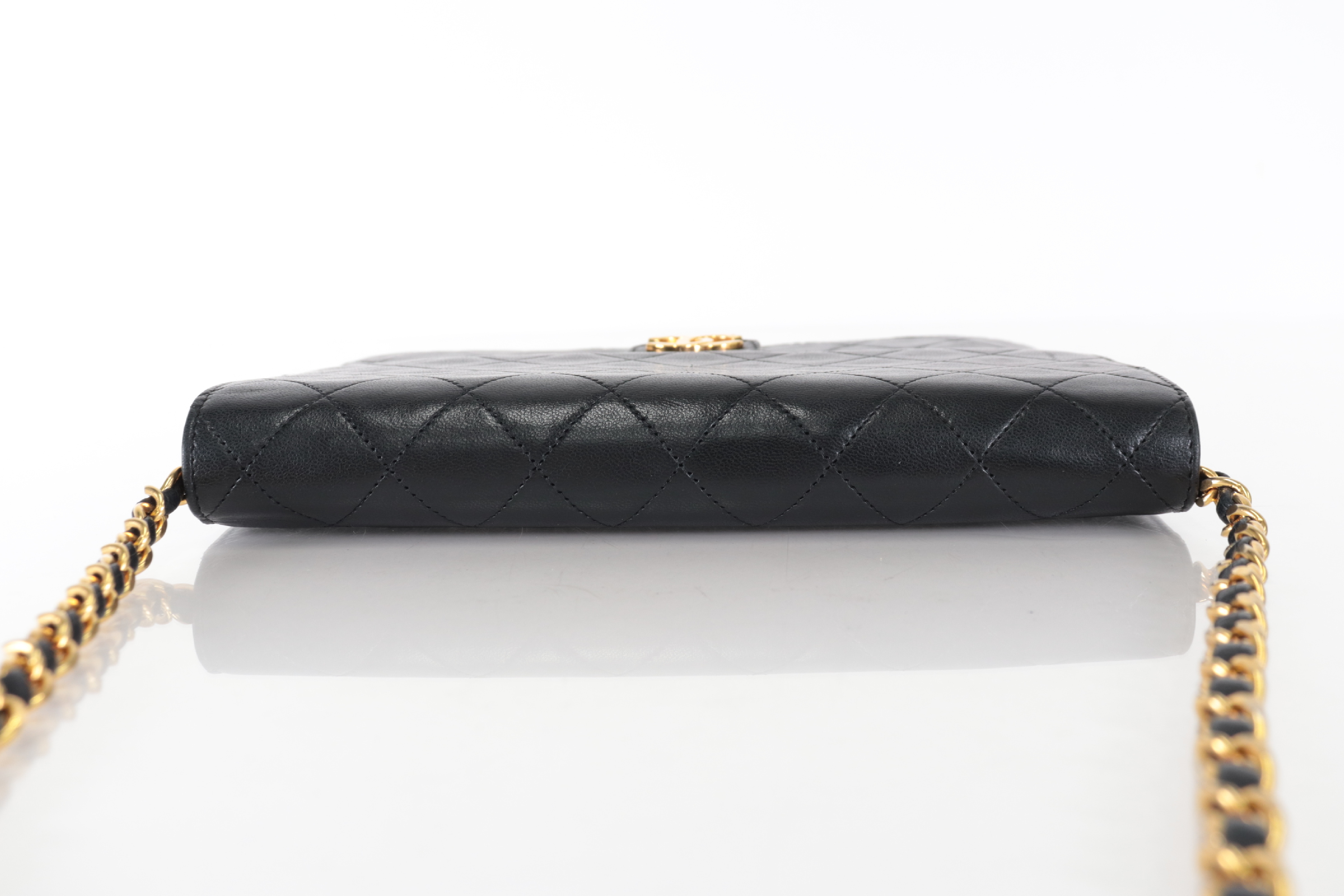 Push-Lock Lambskin Chain Shoulder Bag (Series 6) — view 6