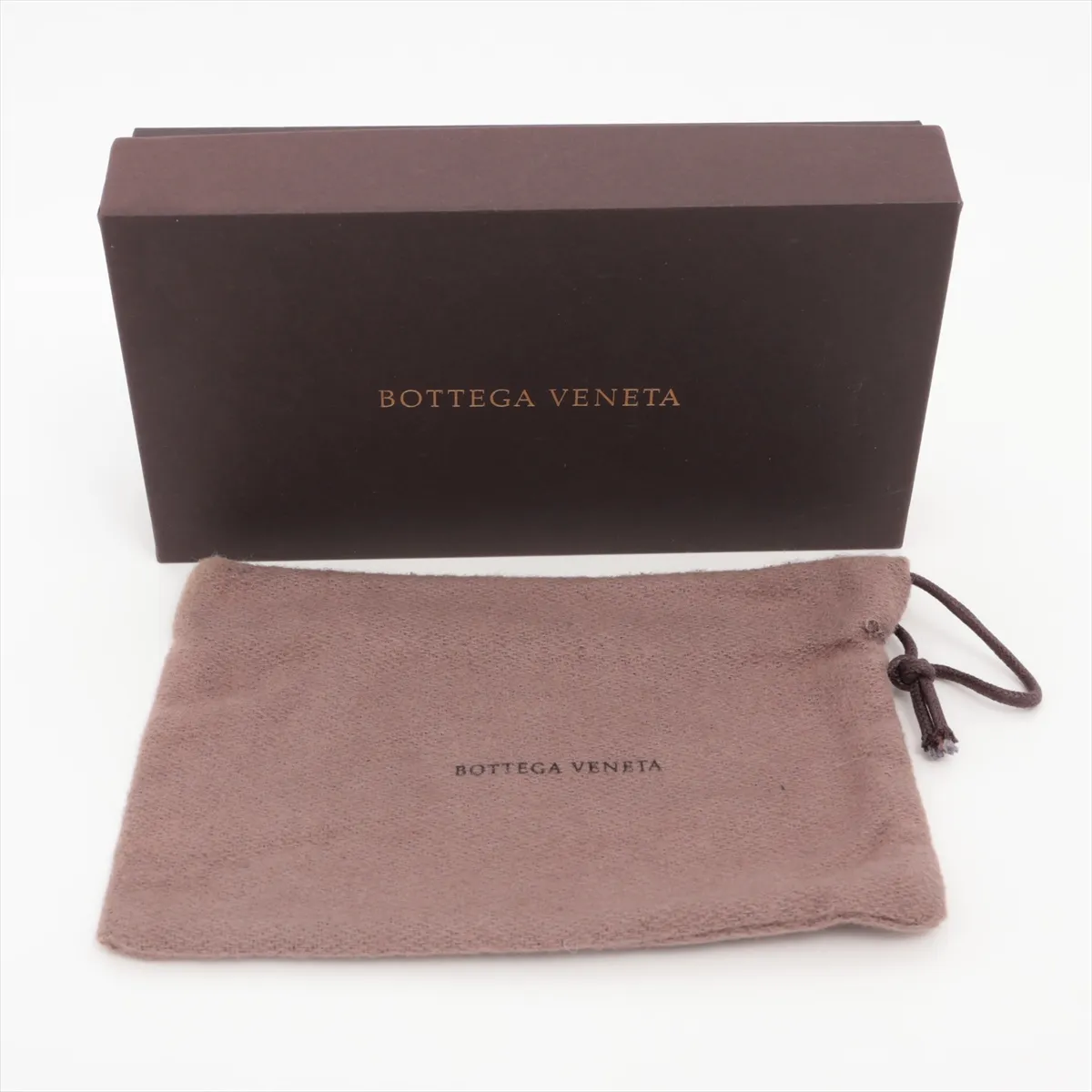 Intrecciato Leather Card Case, Brown — view 7