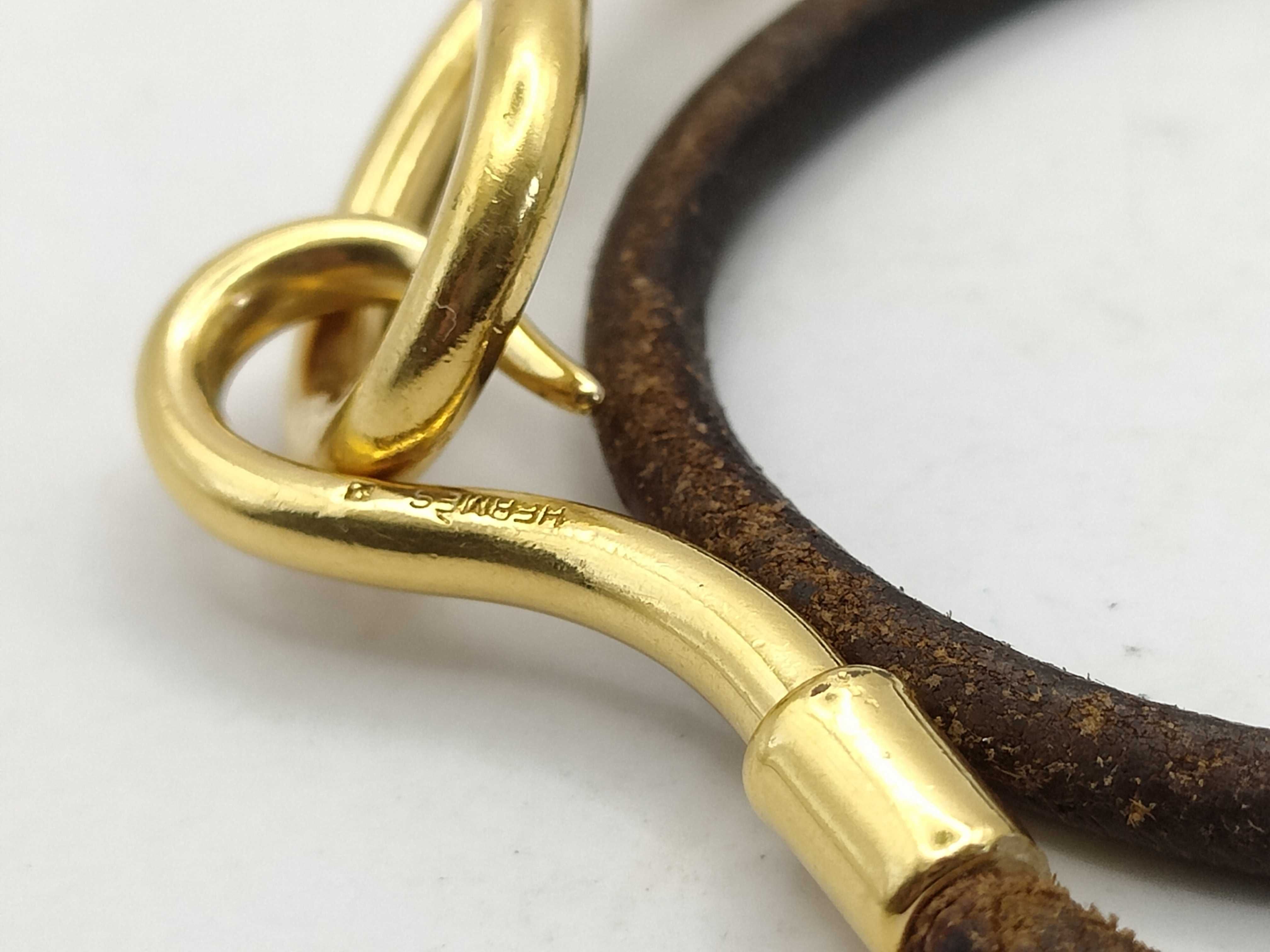 Jumbo Bracelet, Brown Gold Bracelet/Bangle — view 5