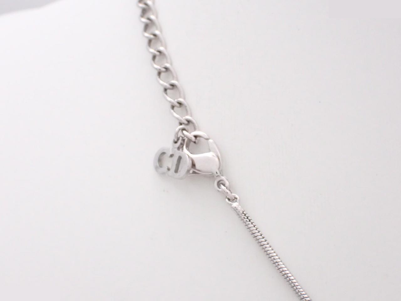 Trotter Necklace, Silver, Rhinestones — view 3