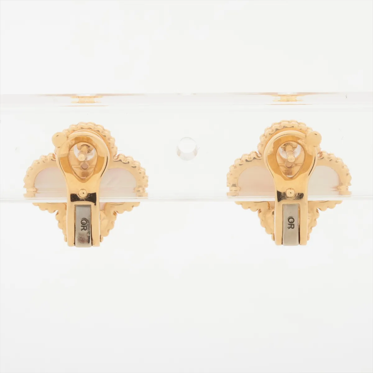 Vintage Alhambra Shell Earrings 750(YG) 7.8g JO324240 Shell — view 2