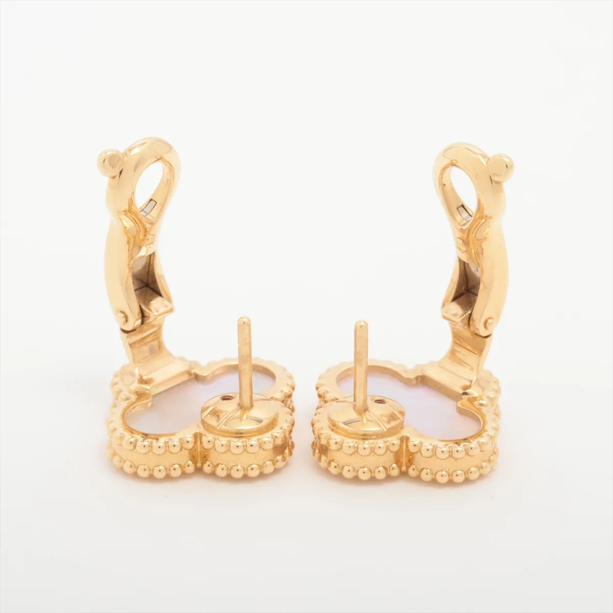 Vintage Alhambra Shell Earrings 750(YG) 7.8g JO324240 Shell — view 4