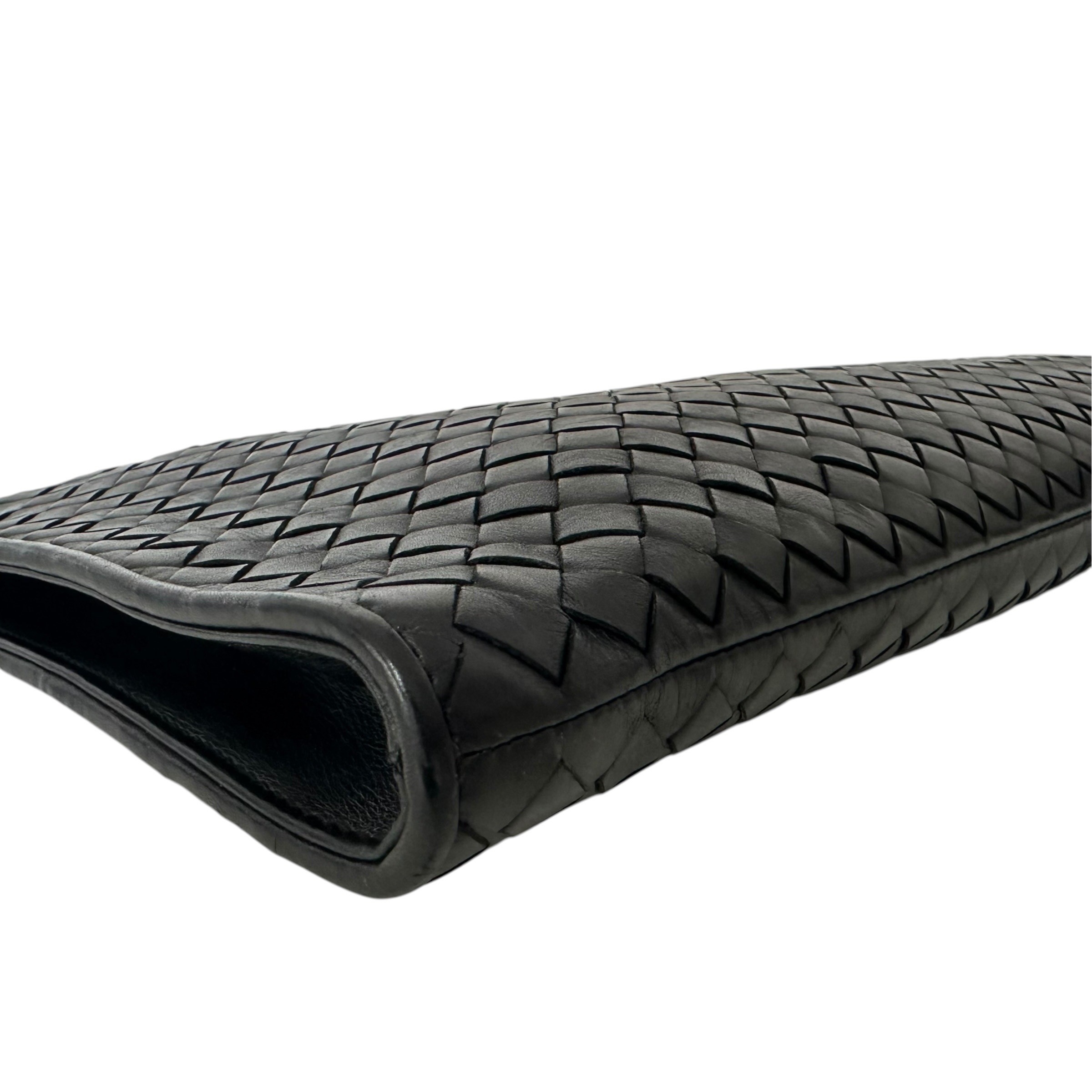Intrecciato Clutch Bag, Second Bag, Black — view 7