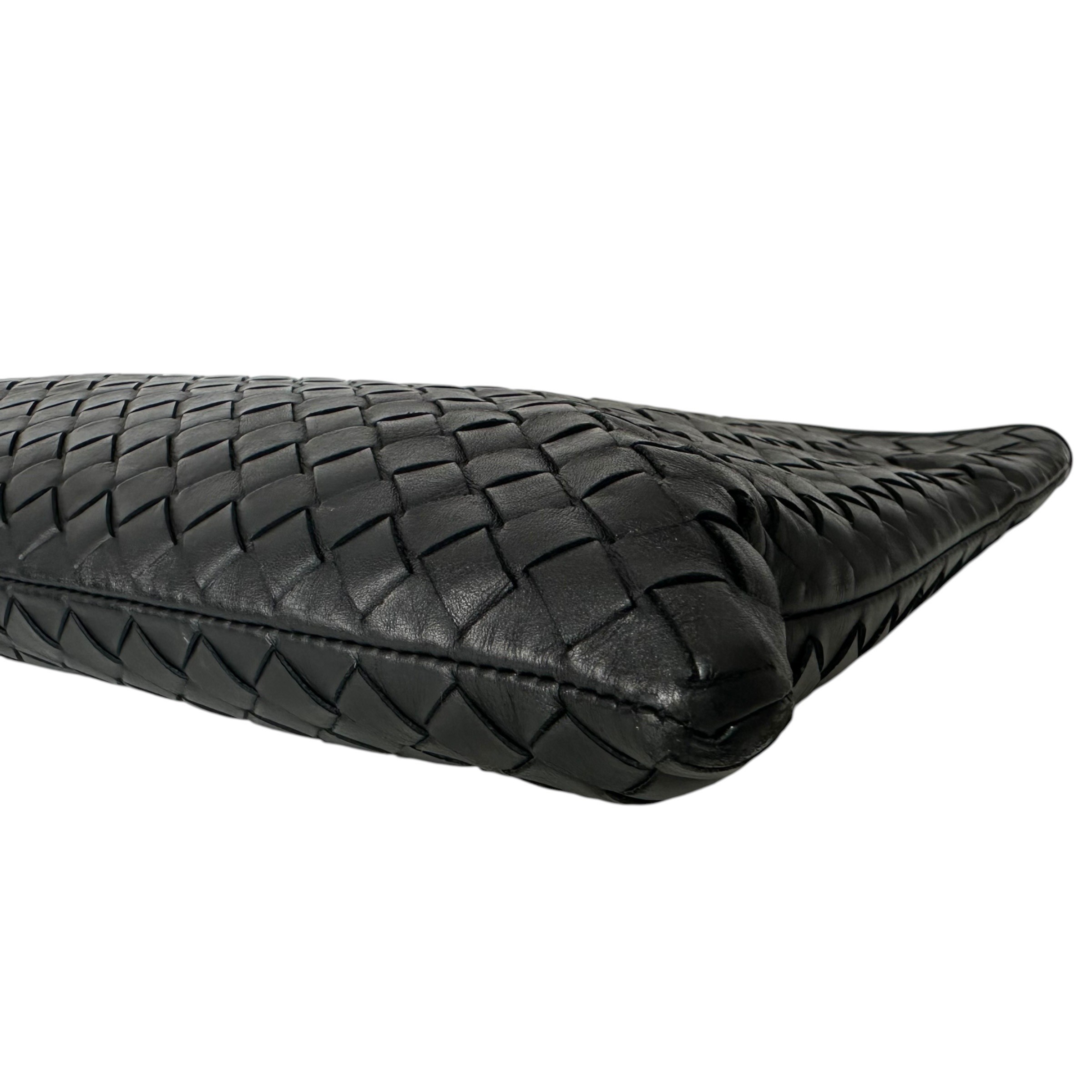 Intrecciato Clutch Bag, Second Bag, Black — view 8